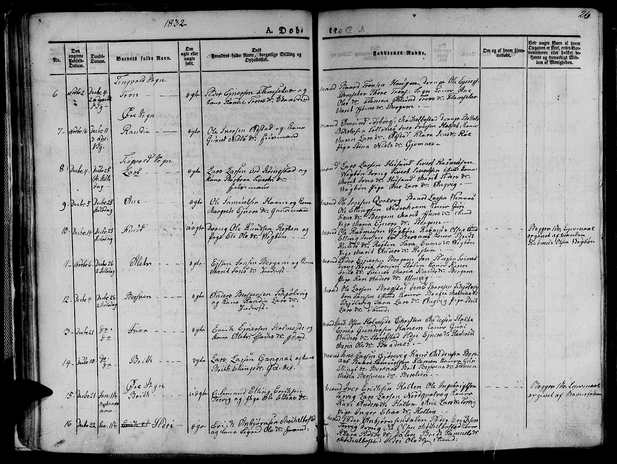 Ministerialprotokoller, klokkerbøker og fødselsregistre - Møre og Romsdal, SAT/A-1454/586/L0983: Parish register (official) no. 586A09, 1829-1843, p. 26