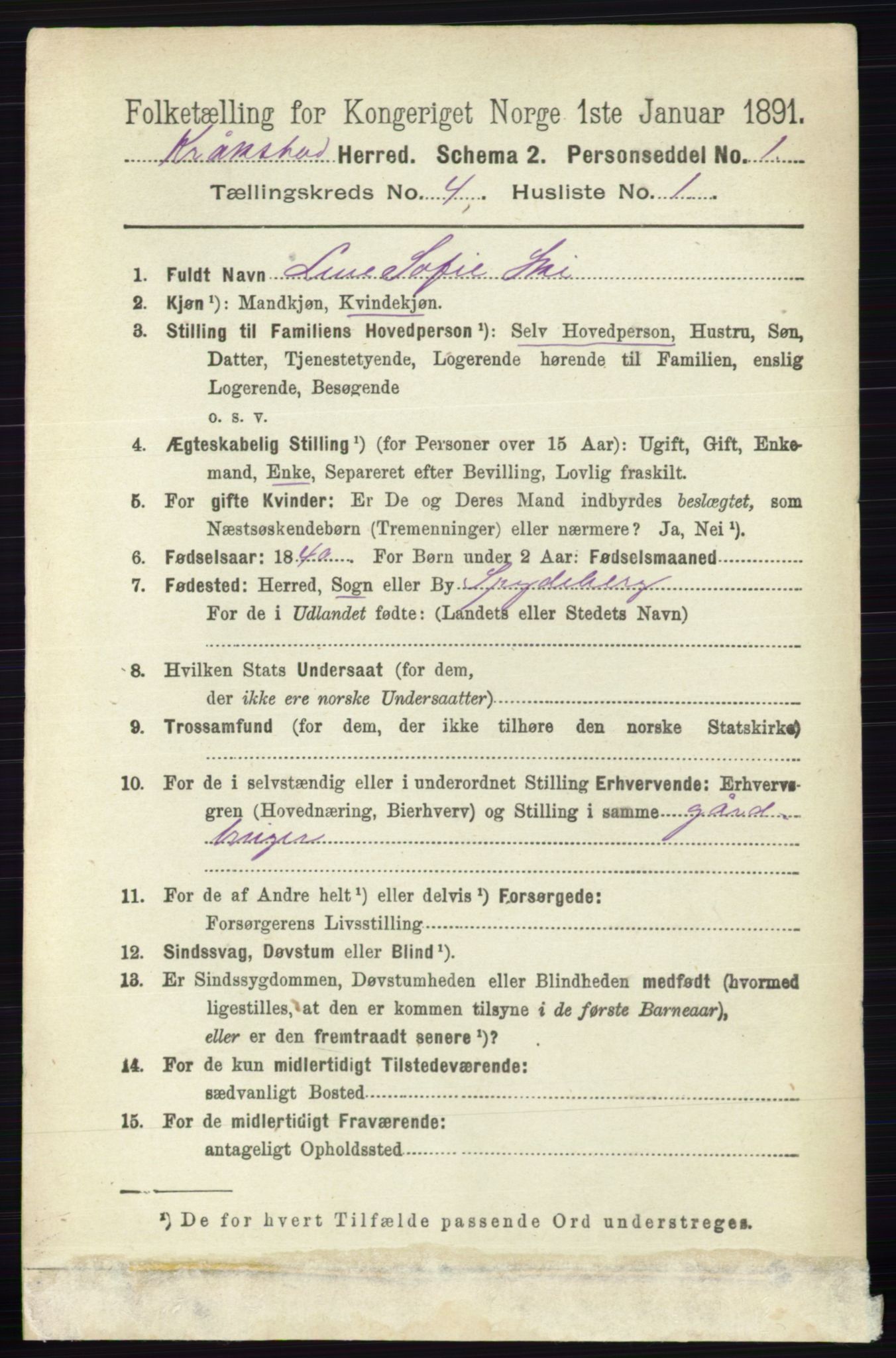 RA, 1891 census for 0212 Kråkstad, 1891, p. 1720