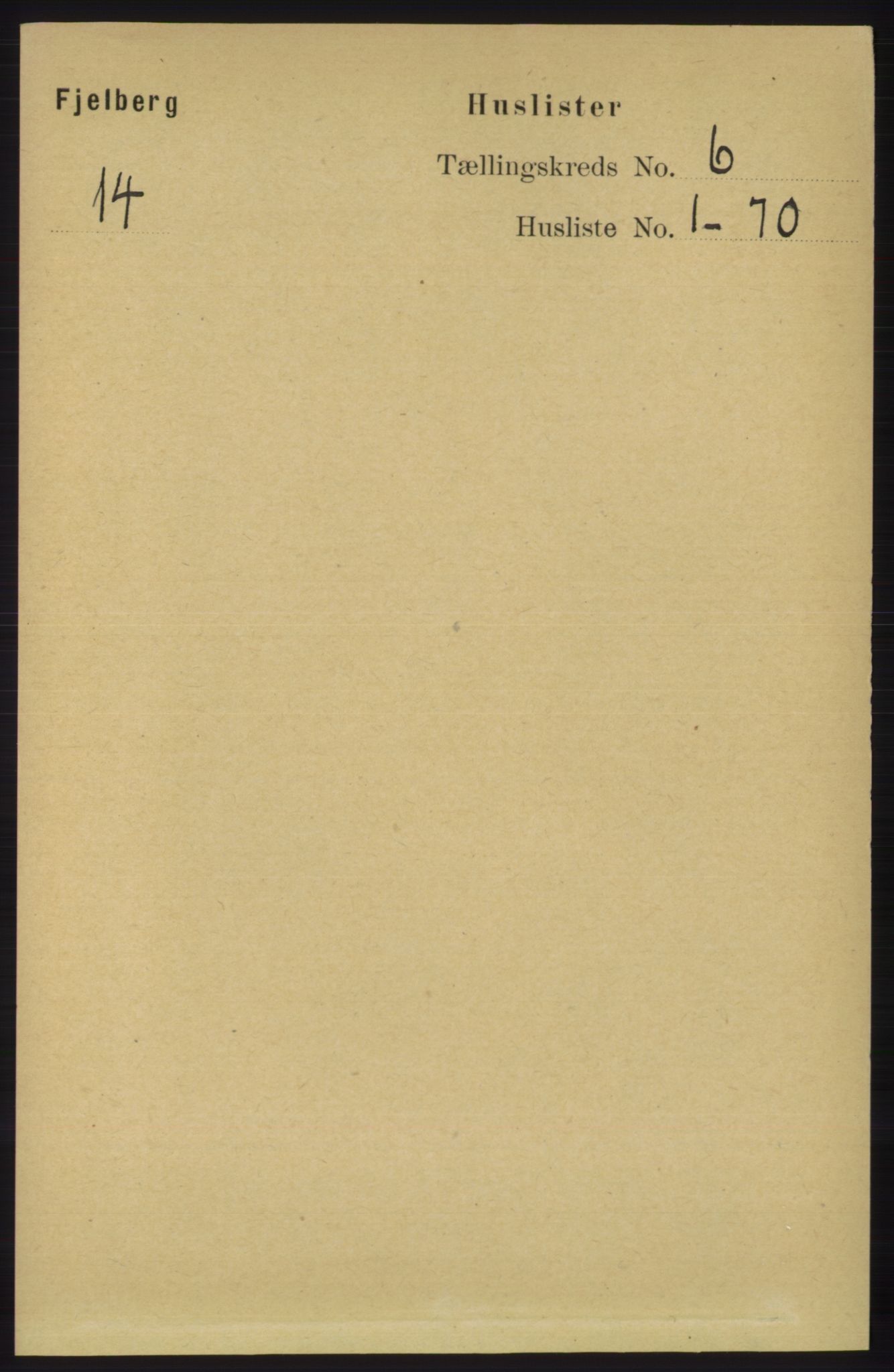 RA, 1891 census for 1213 Fjelberg, 1891, p. 1879