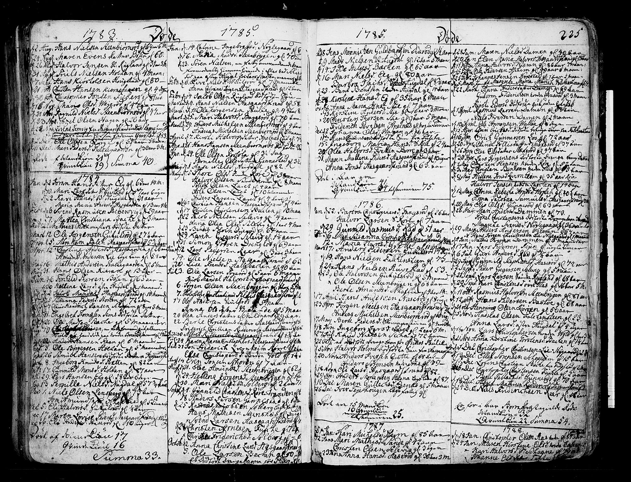Borre kirkebøker, SAKO/A-338/F/Fa/L0002: Parish register (official) no. I 2, 1752-1806, p. 225