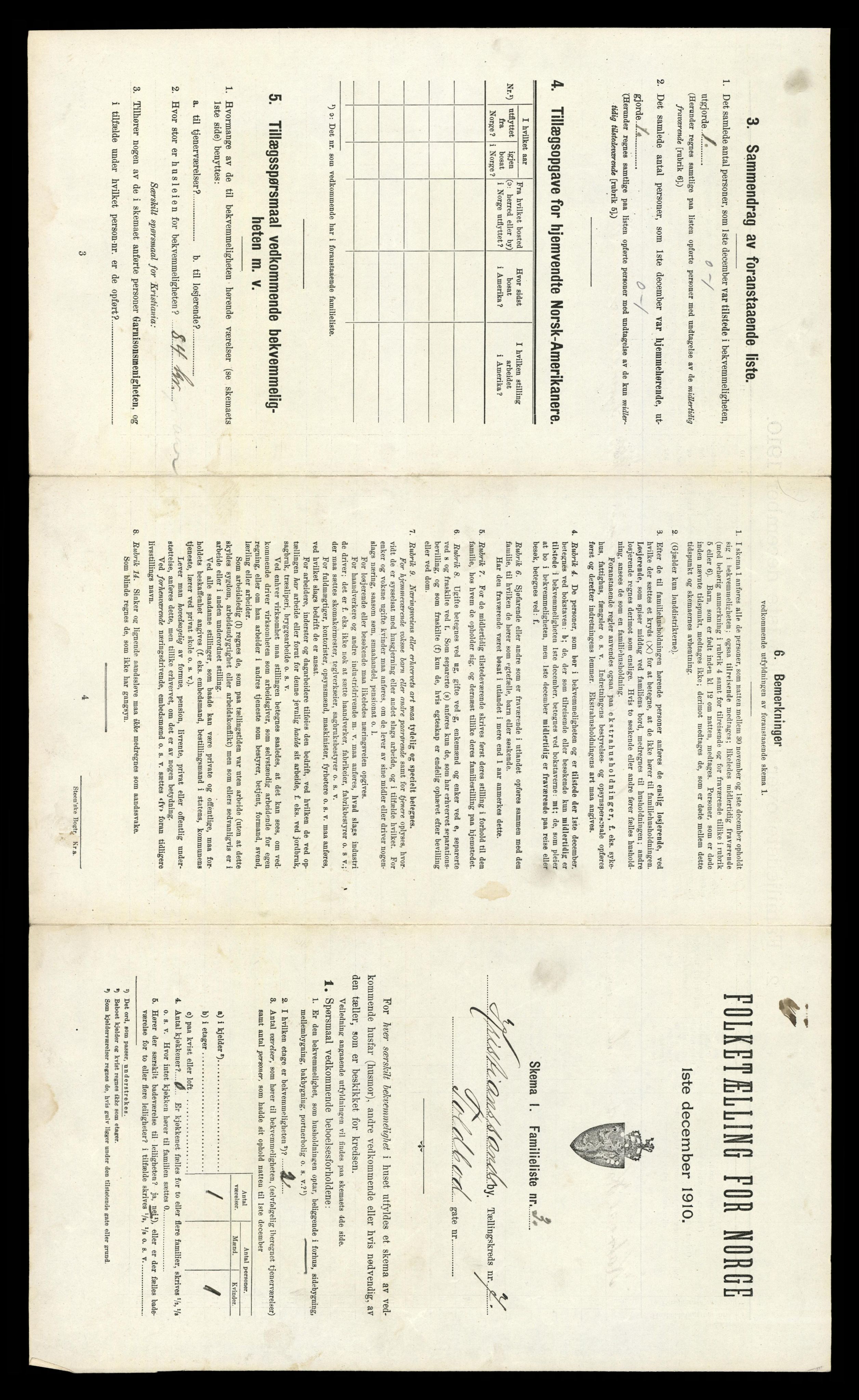 RA, 1910 census for Kristiansand, 1910, p. 1568