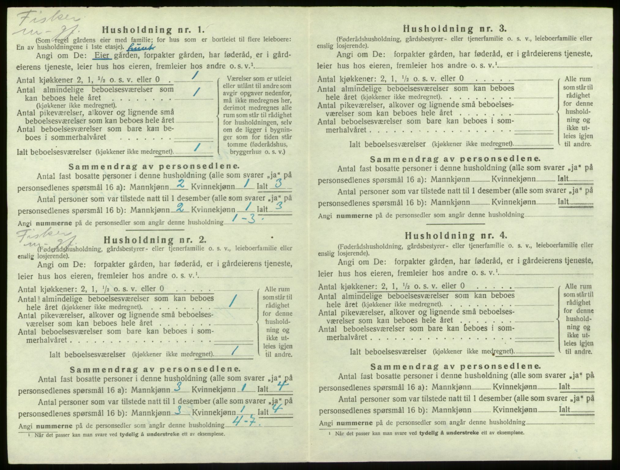 SAB, 1920 census for Kinn, 1920, p. 166