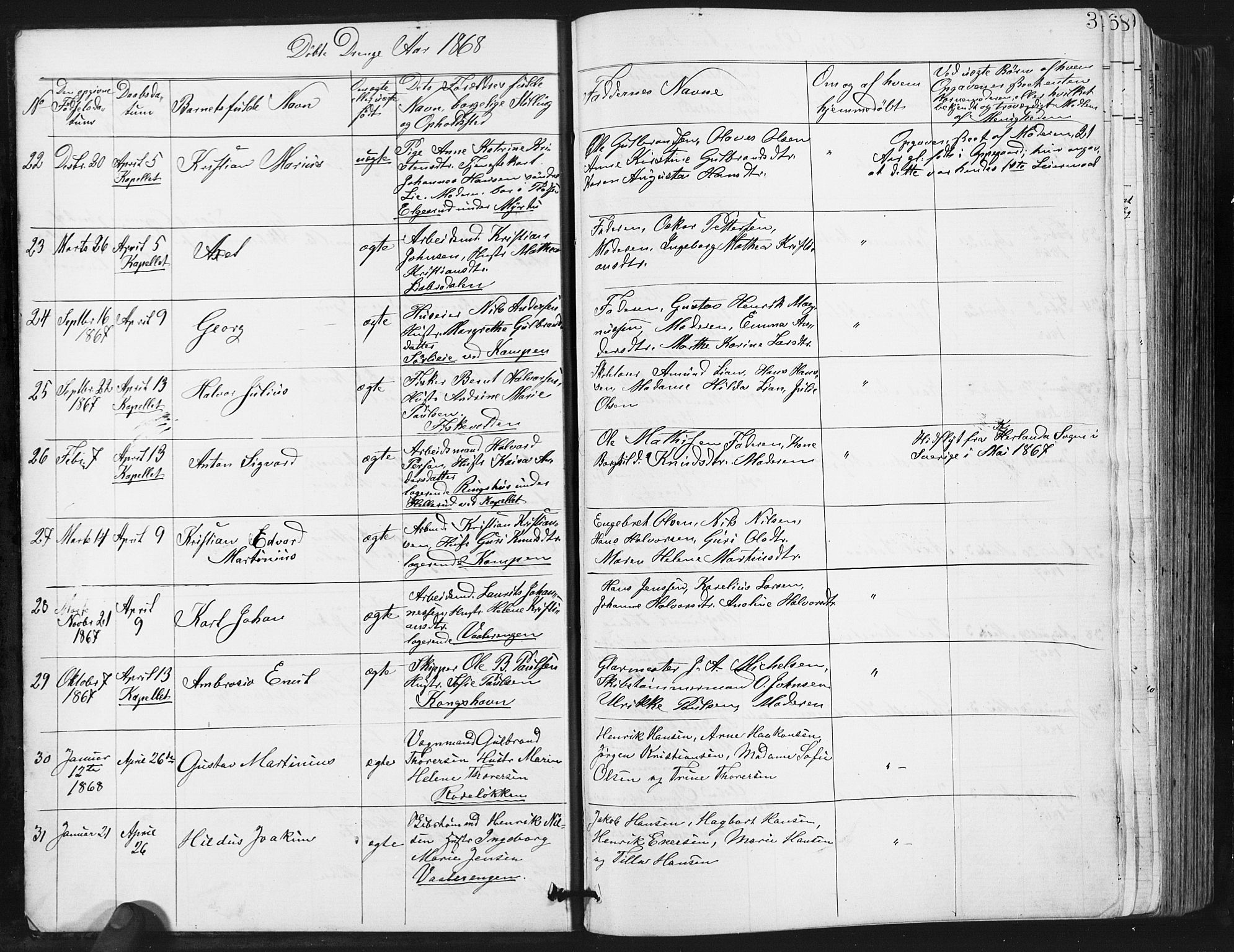 Østre Aker prestekontor Kirkebøker, AV/SAO-A-10840/G/Ga/L0003: Parish register (copy) no. I 3, 1868-1913, p. 3