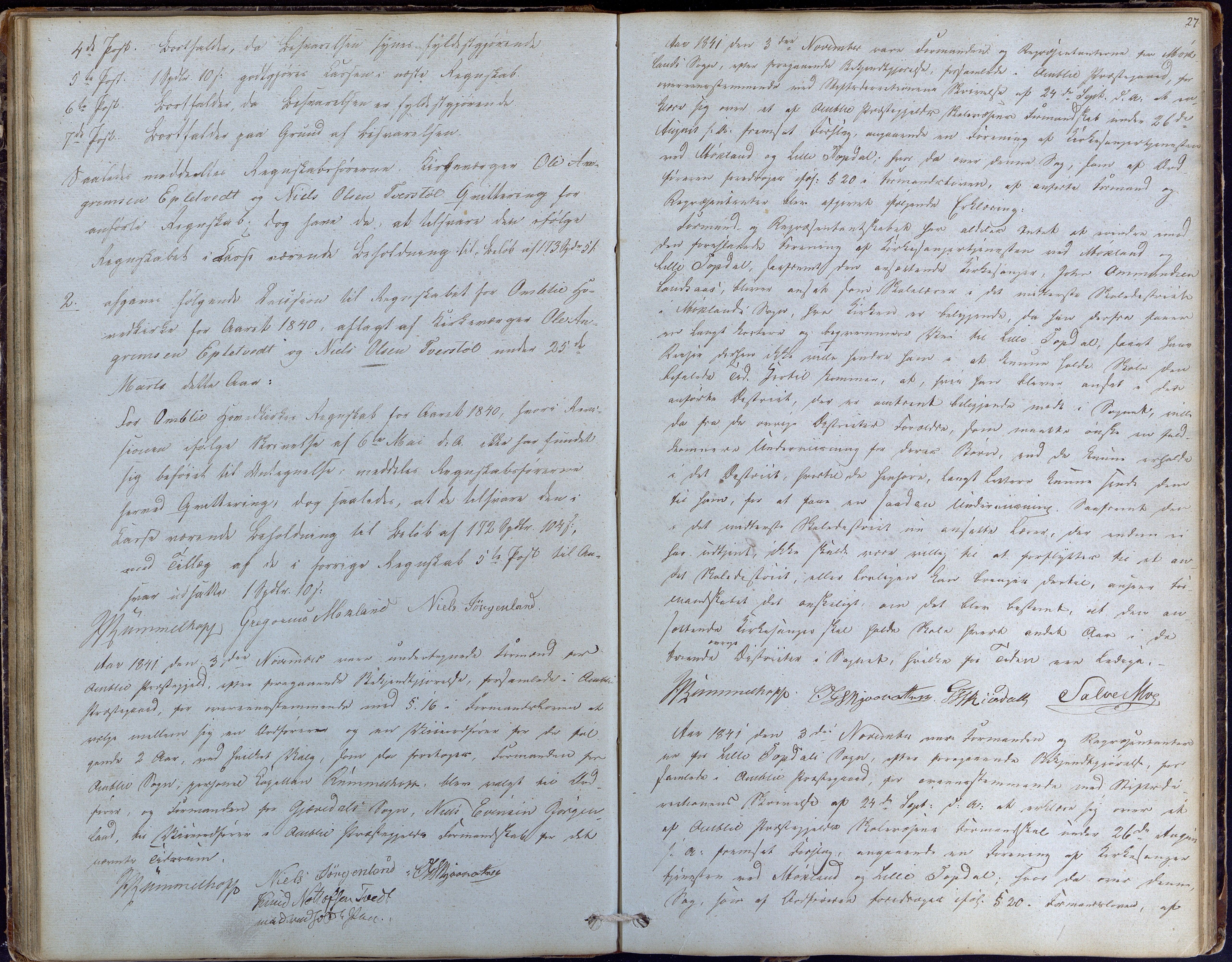 Åmli kommune før 1985, AAKS/KA0929-PK/01/01a/L0001: Møtebok, 1837-1854, p. 27