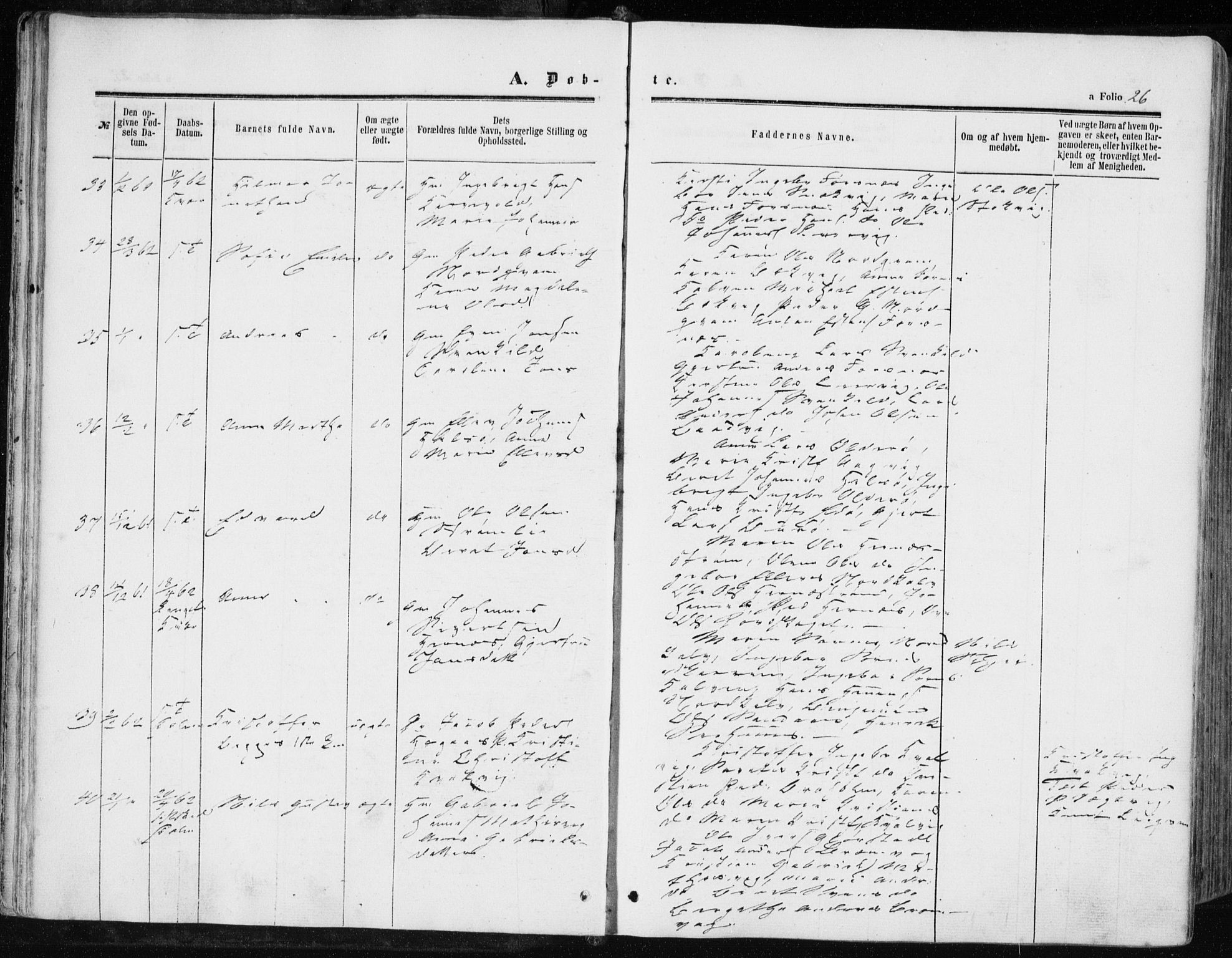 Ministerialprotokoller, klokkerbøker og fødselsregistre - Sør-Trøndelag, AV/SAT-A-1456/634/L0531: Parish register (official) no. 634A07, 1861-1870, p. 26