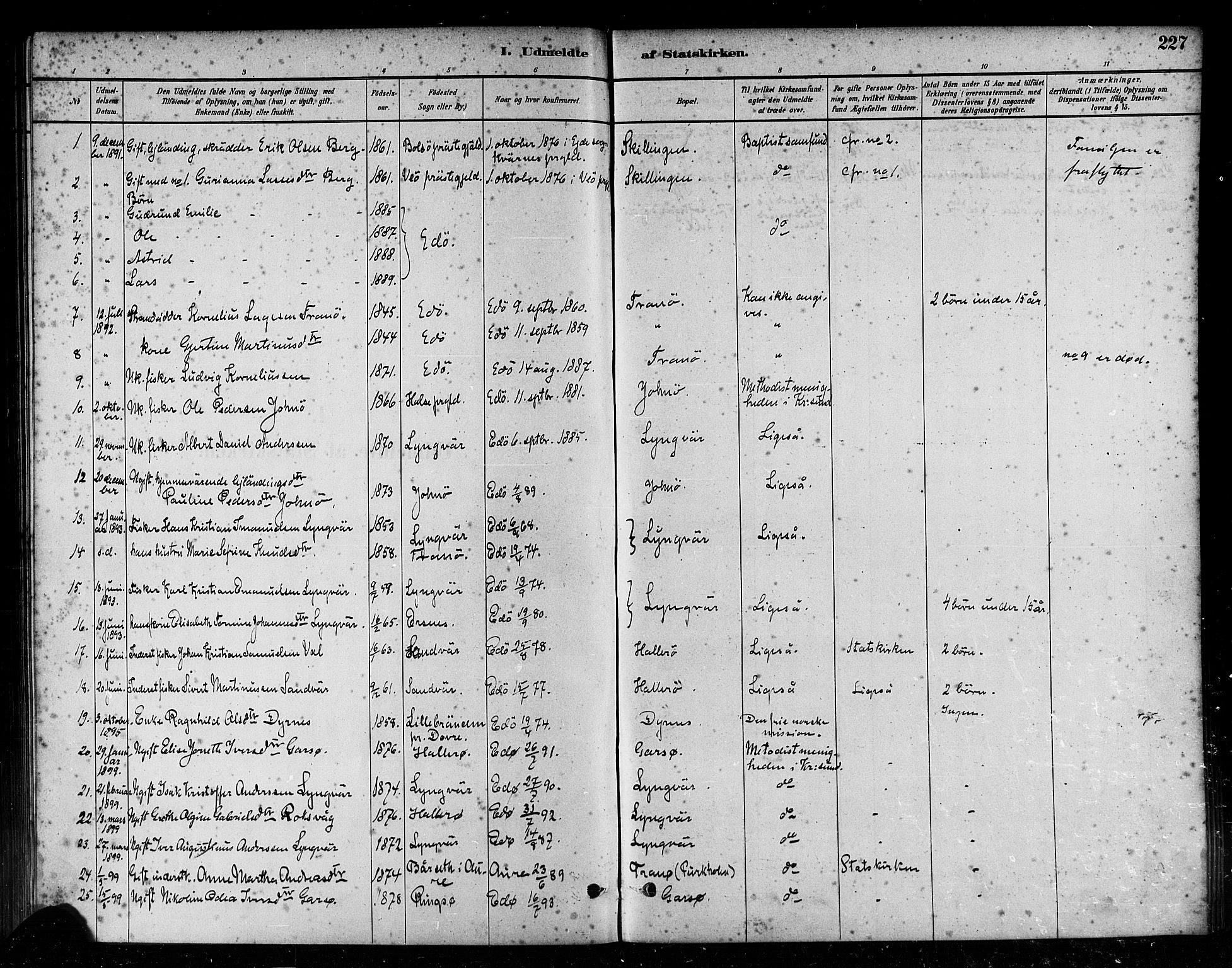 Ministerialprotokoller, klokkerbøker og fødselsregistre - Møre og Romsdal, AV/SAT-A-1454/582/L0947: Parish register (official) no. 582A01, 1880-1900, p. 227