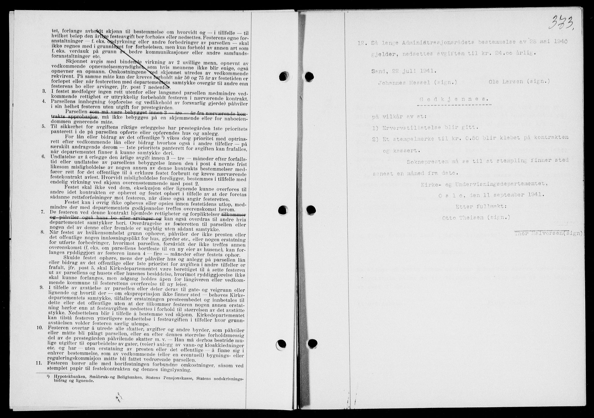 Ryfylke tingrett, SAST/A-100055/001/II/IIB/L0083: Mortgage book no. 62, 1941-1941, Diary no: : 1266/1941