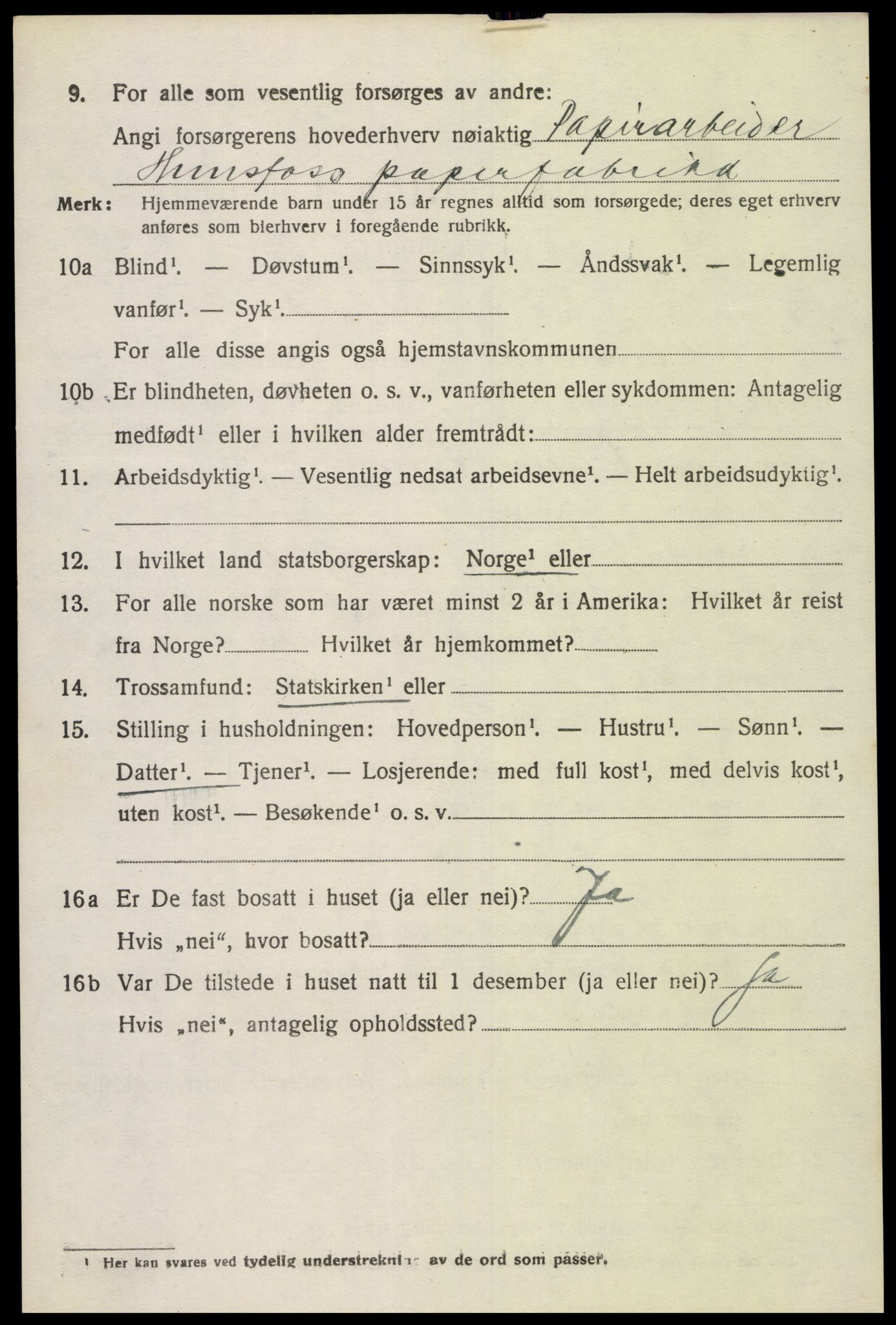 SAK, 1920 census for Vennesla, 1920, p. 4131