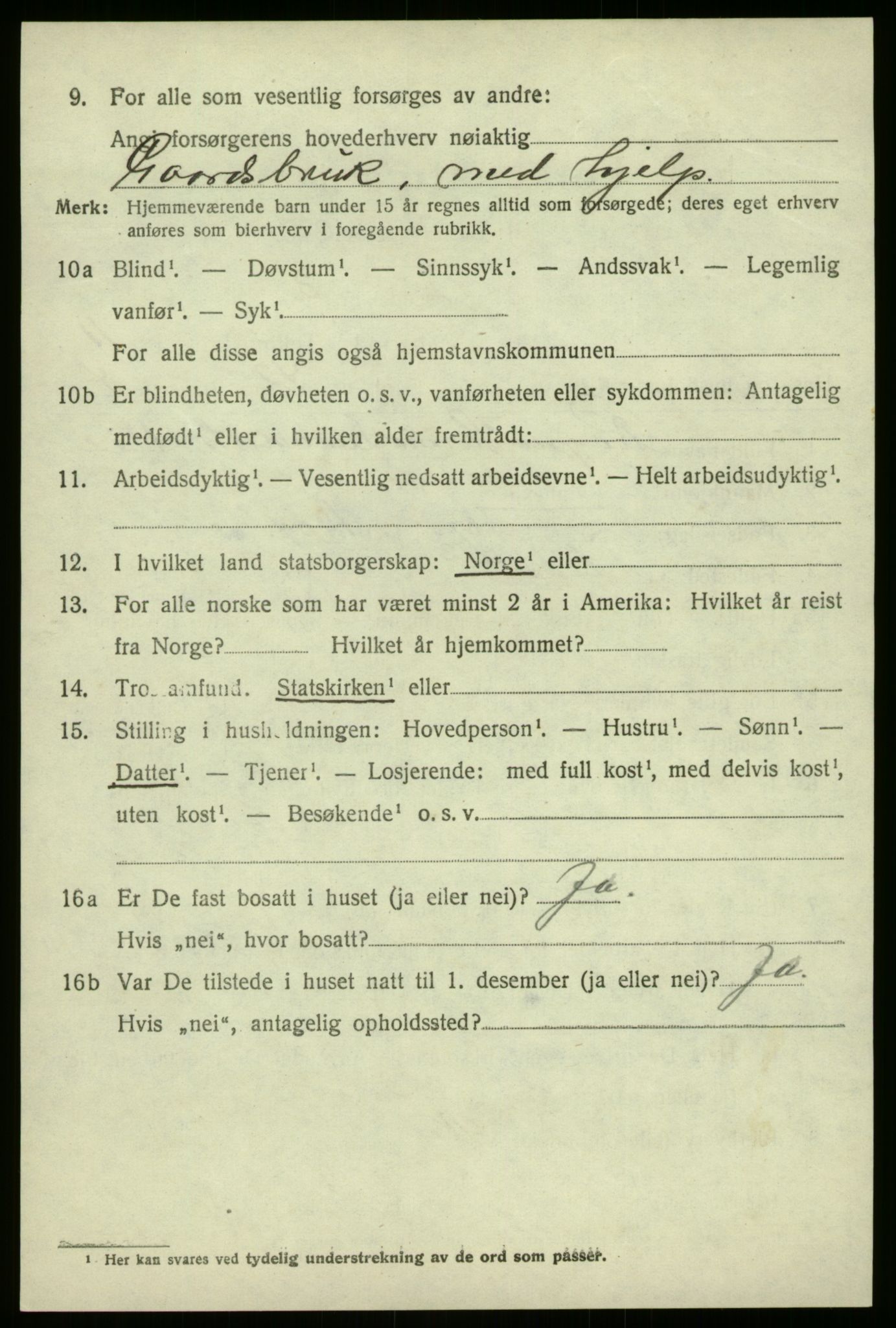 SAB, 1920 census for Førde, 1920, p. 4251