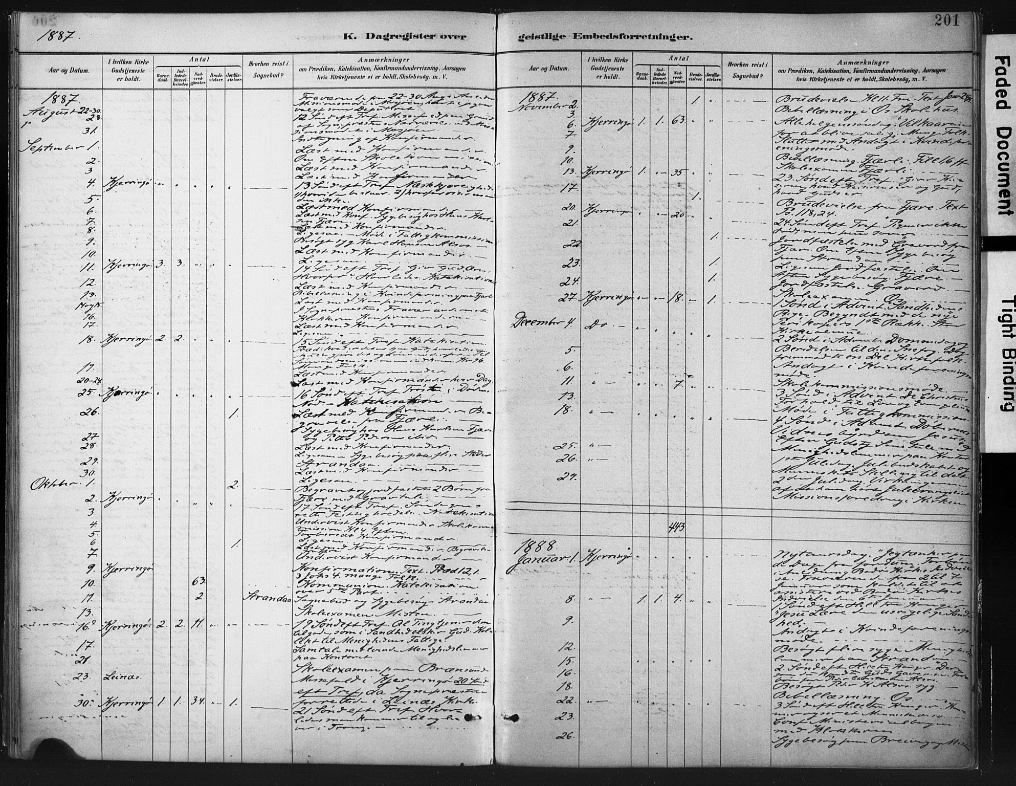 Ministerialprotokoller, klokkerbøker og fødselsregistre - Nordland, AV/SAT-A-1459/803/L0071: Parish register (official) no. 803A01, 1881-1897, p. 201