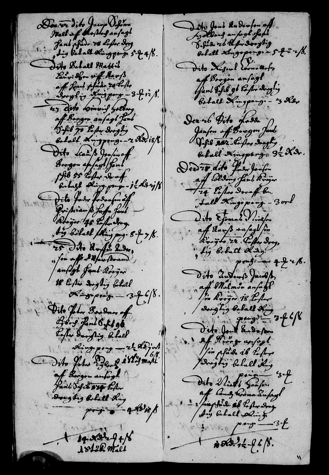 Rentekammeret inntil 1814, Reviderte regnskaper, Lensregnskaper, AV/RA-EA-5023/R/Rb/Rbt/L0093: Bergenhus len, 1642-1643