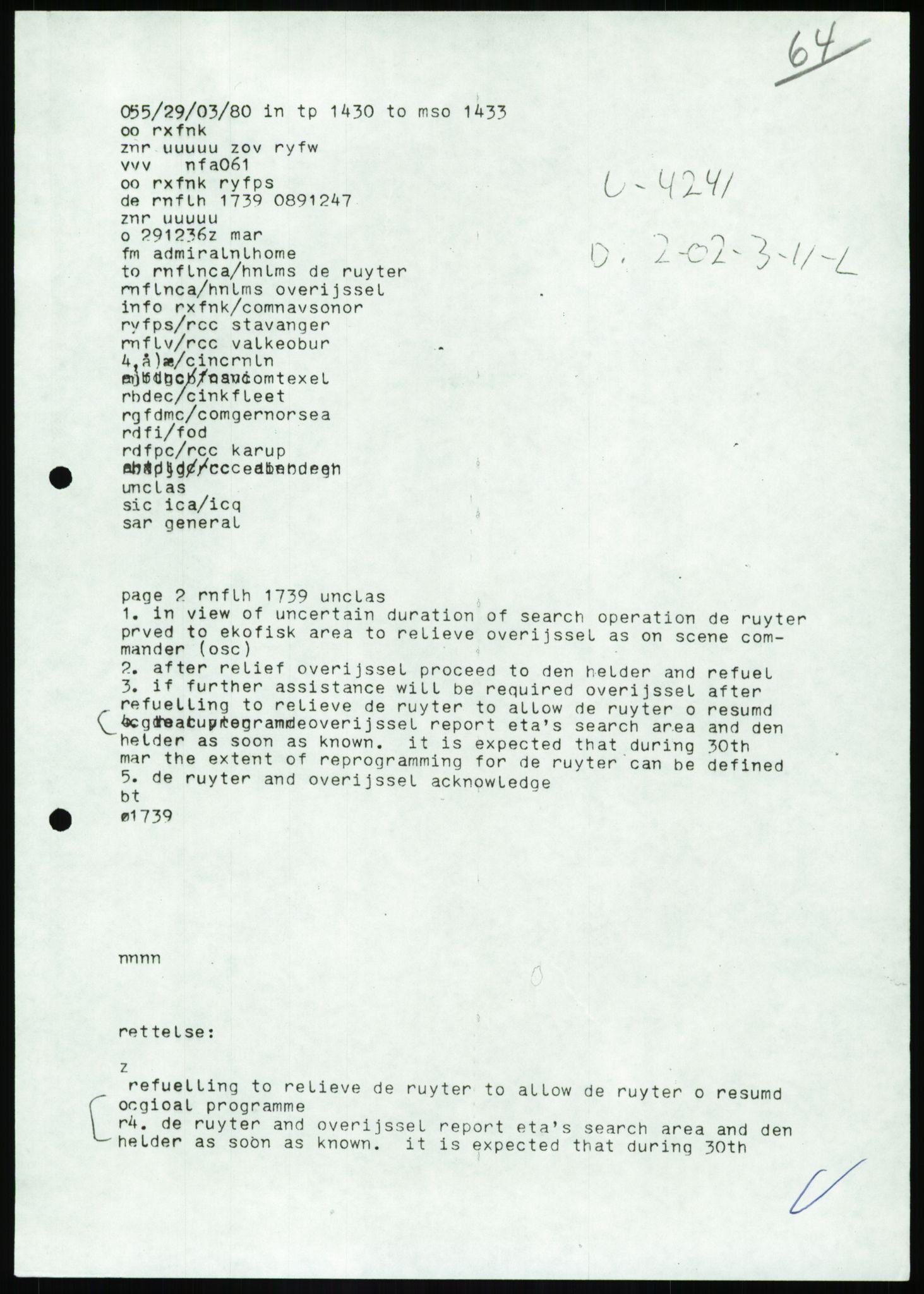Justisdepartementet, Granskningskommisjonen ved Alexander Kielland-ulykken 27.3.1980, AV/RA-S-1165/D/L0017: P Hjelpefartøy (Doku.liste + P1-P6 av 6)/Q Hovedredningssentralen (Q0-Q27 av 27), 1980-1981, p. 210