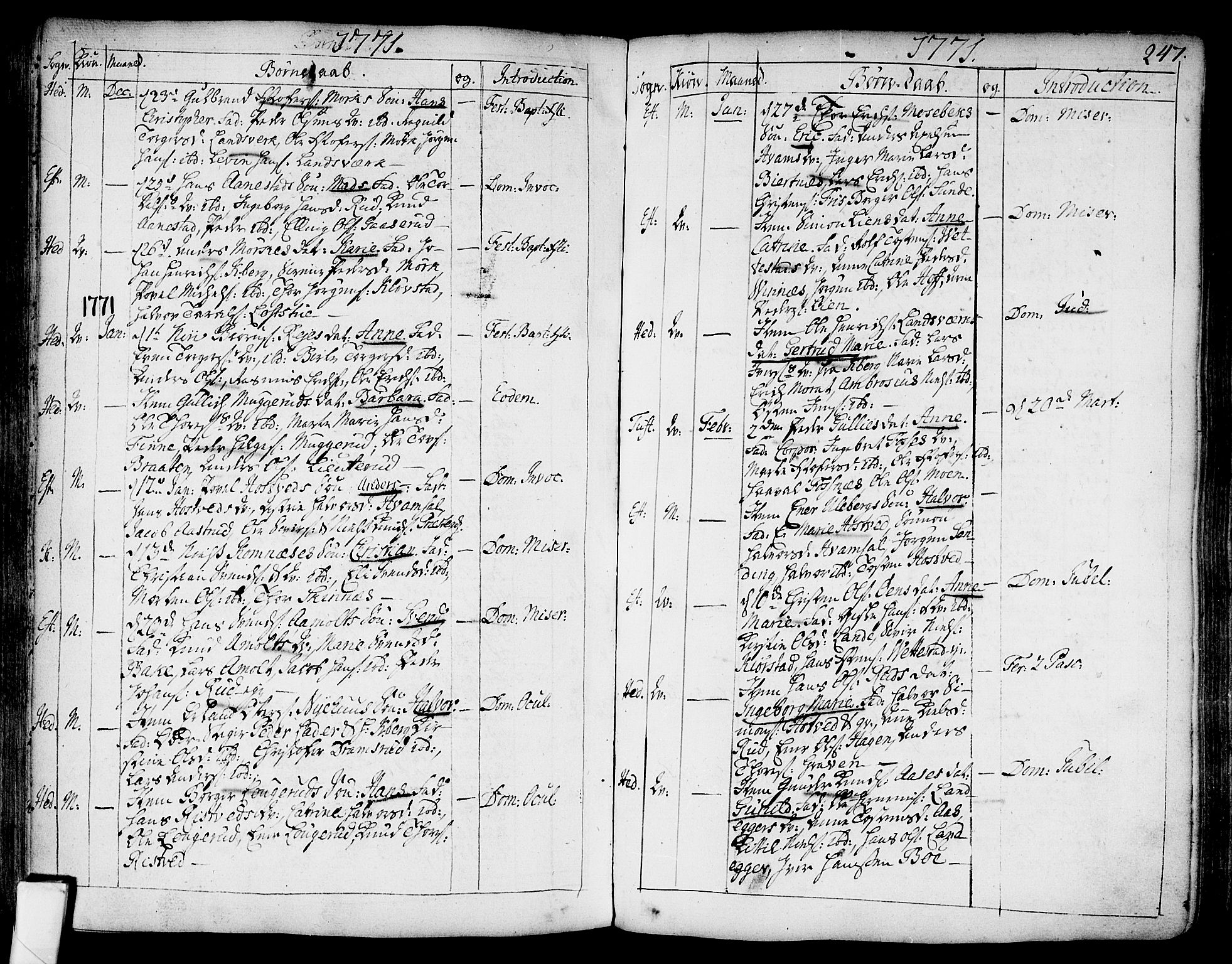 Sandsvær kirkebøker, AV/SAKO-A-244/F/Fa/L0002a: Parish register (official) no. I 2, 1725-1809, p. 247