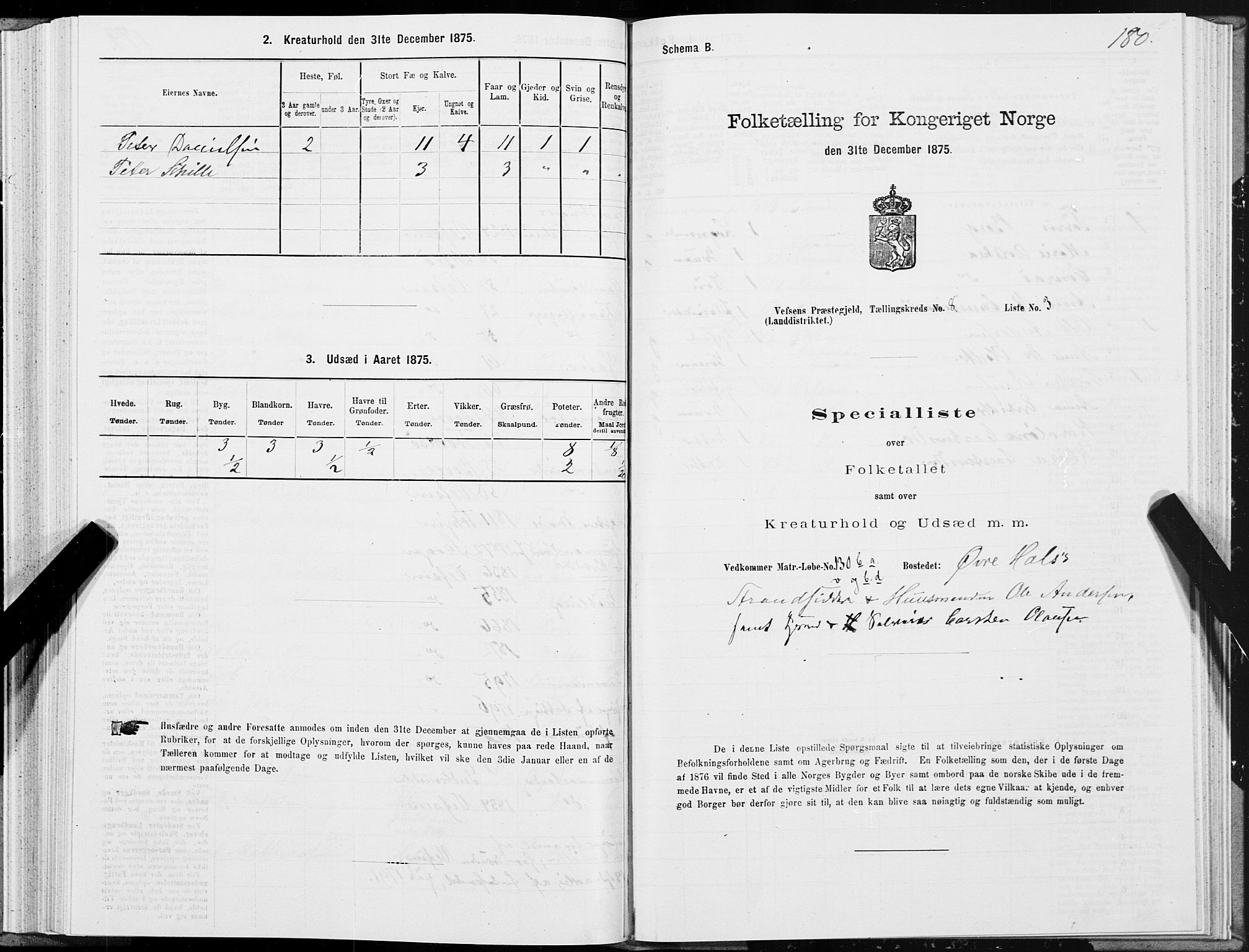 SAT, 1875 census for 1824L Vefsn/Vefsn, 1875, p. 2180