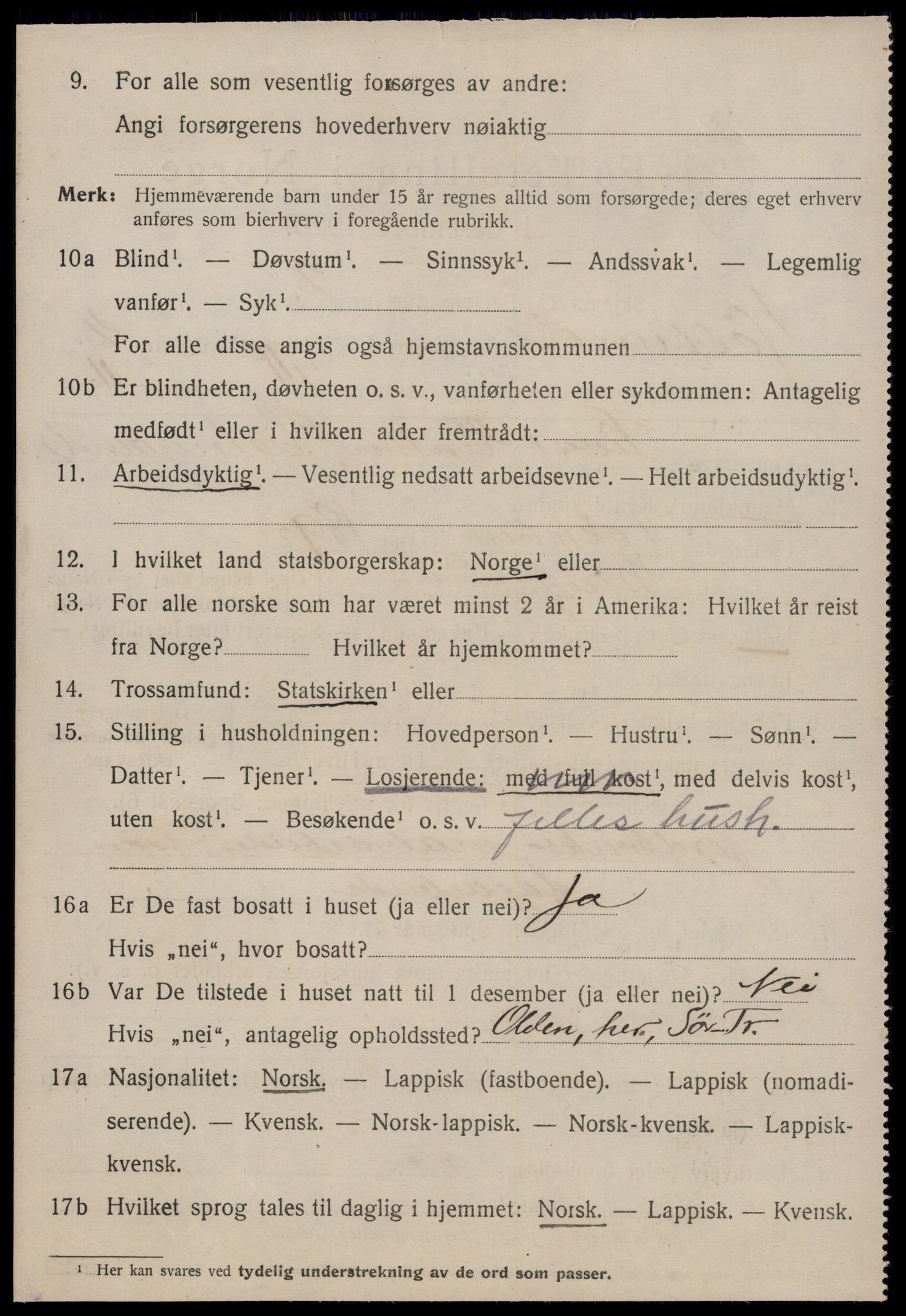 SAT, 1920 census for Jøssund, 1920, p. 2679