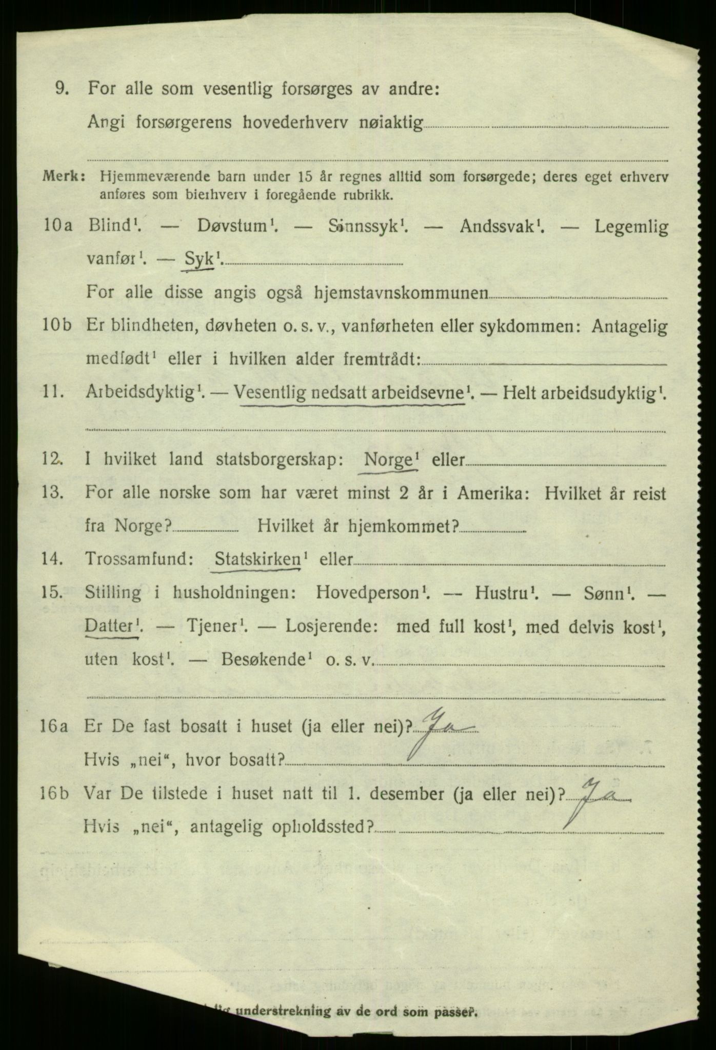 SAB, 1920 census for Kinn, 1920, p. 7724