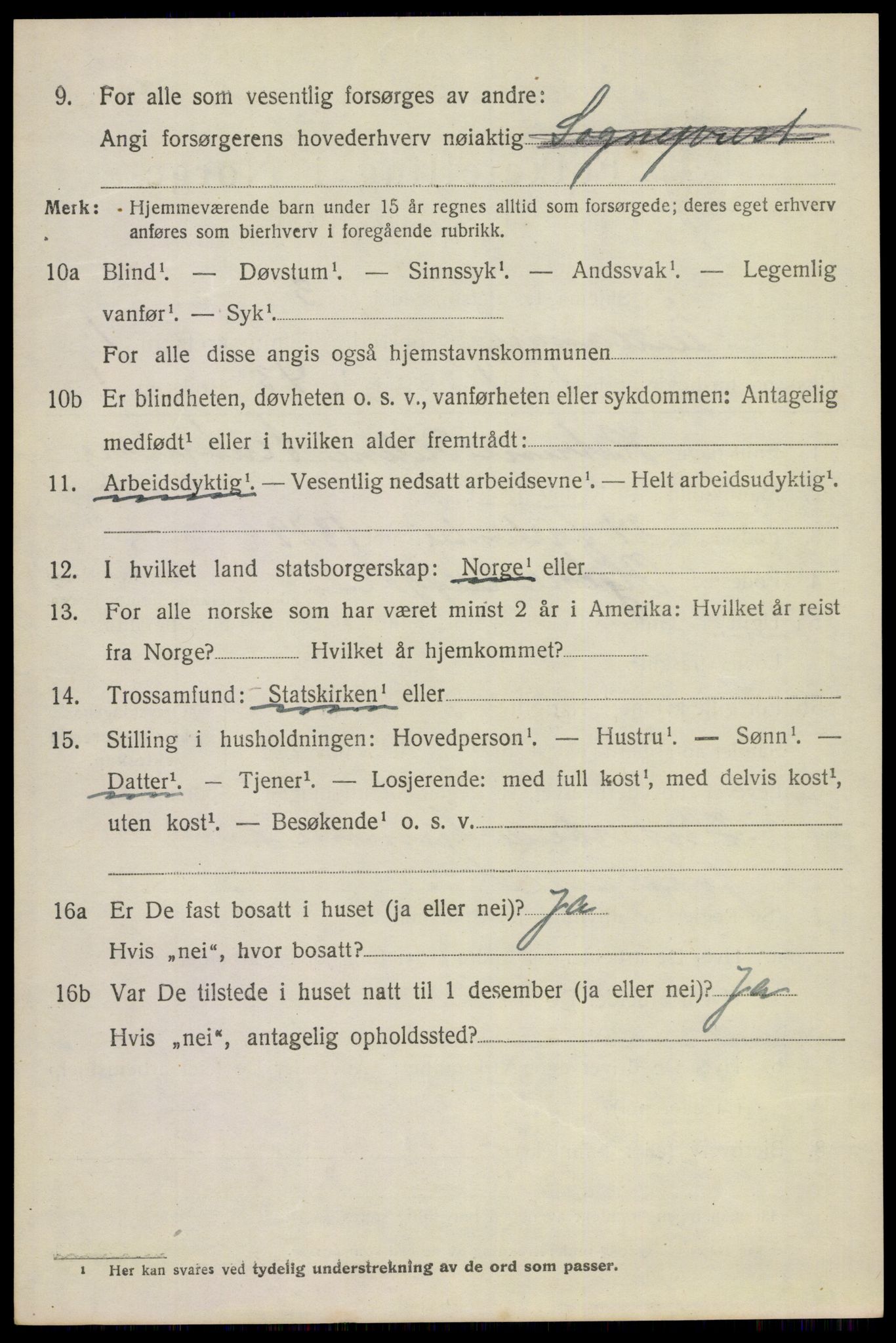 SAKO, 1920 census for Eidanger, 1920, p. 1891