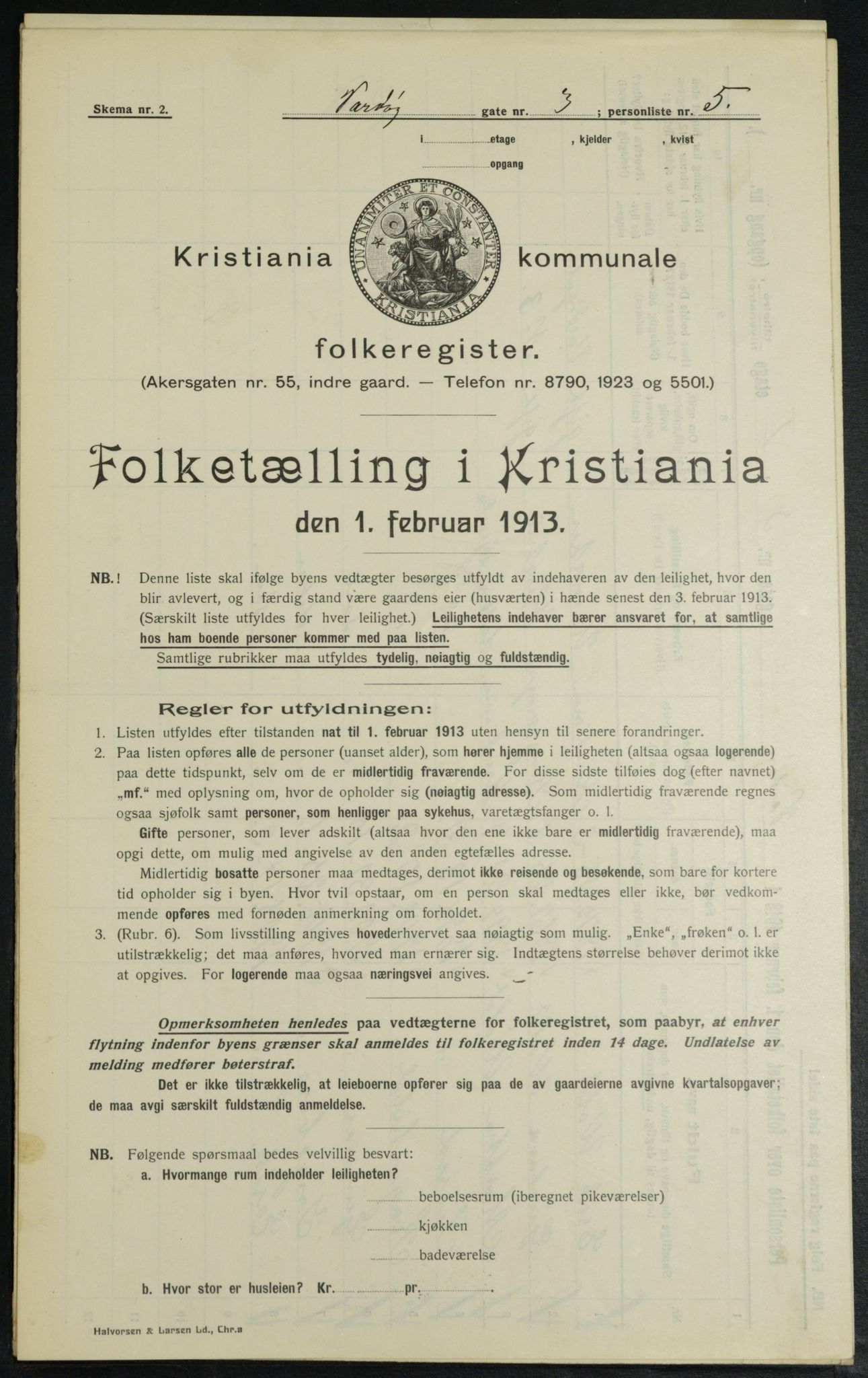 OBA, Municipal Census 1913 for Kristiania, 1913, p. 121742