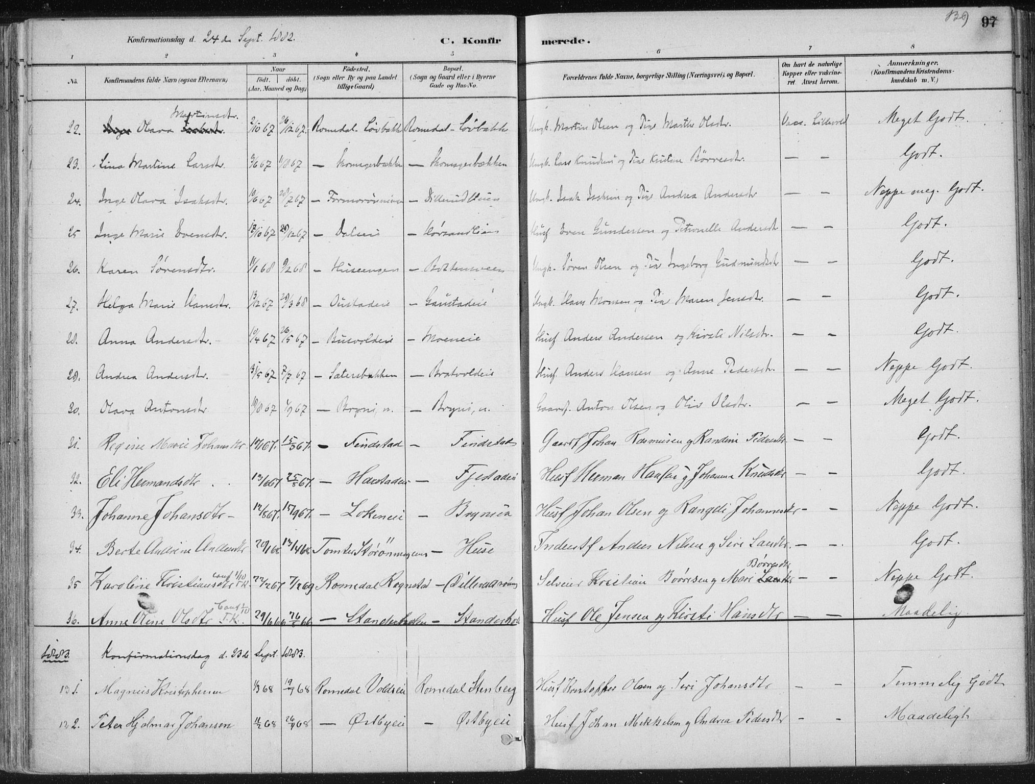 Romedal prestekontor, AV/SAH-PREST-004/K/L0010: Parish register (official) no. 10, 1880-1895, p. 139