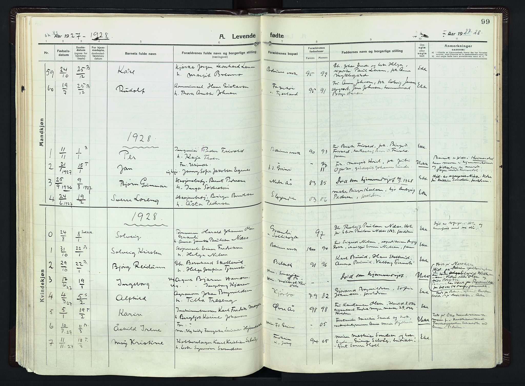 Vestre Bærum prestekontor Kirkebøker, AV/SAO-A-10209a/F/Fa/L0003: Parish register (official) no. 3, 1916-1930, p. 99