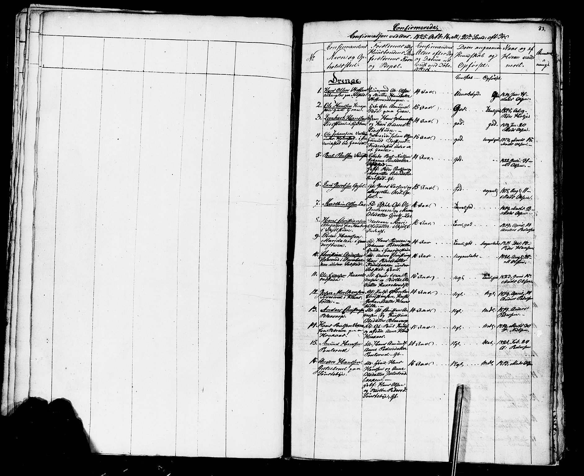 Vestre Toten prestekontor, SAH/PREST-108/H/Ha/Haa/L0001: Parish register (official) no. 1, 1825-1826, p. 33