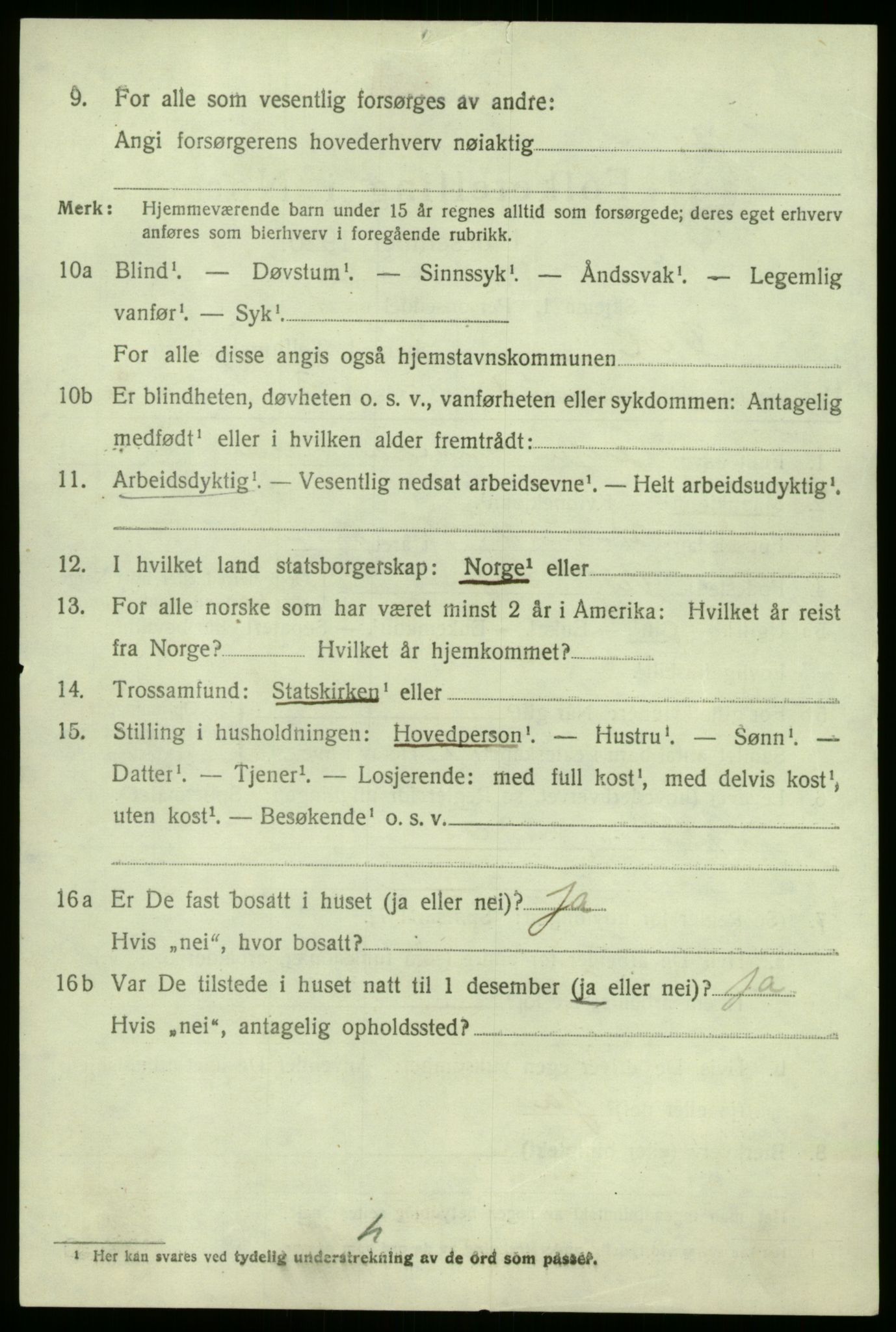 SAB, 1920 census for Vik, 1920, p. 2098