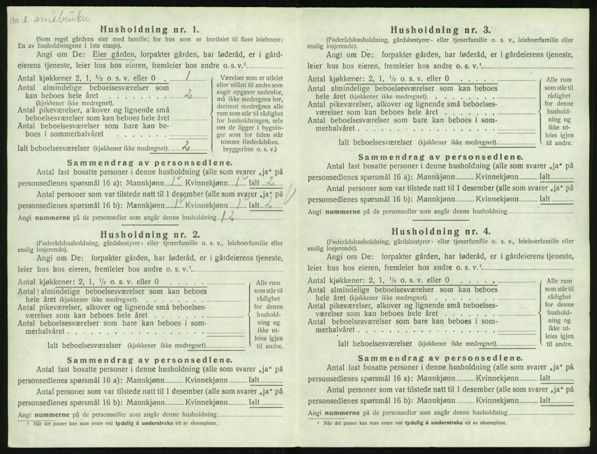 SAT, 1920 census for Ulstein, 1920, p. 451