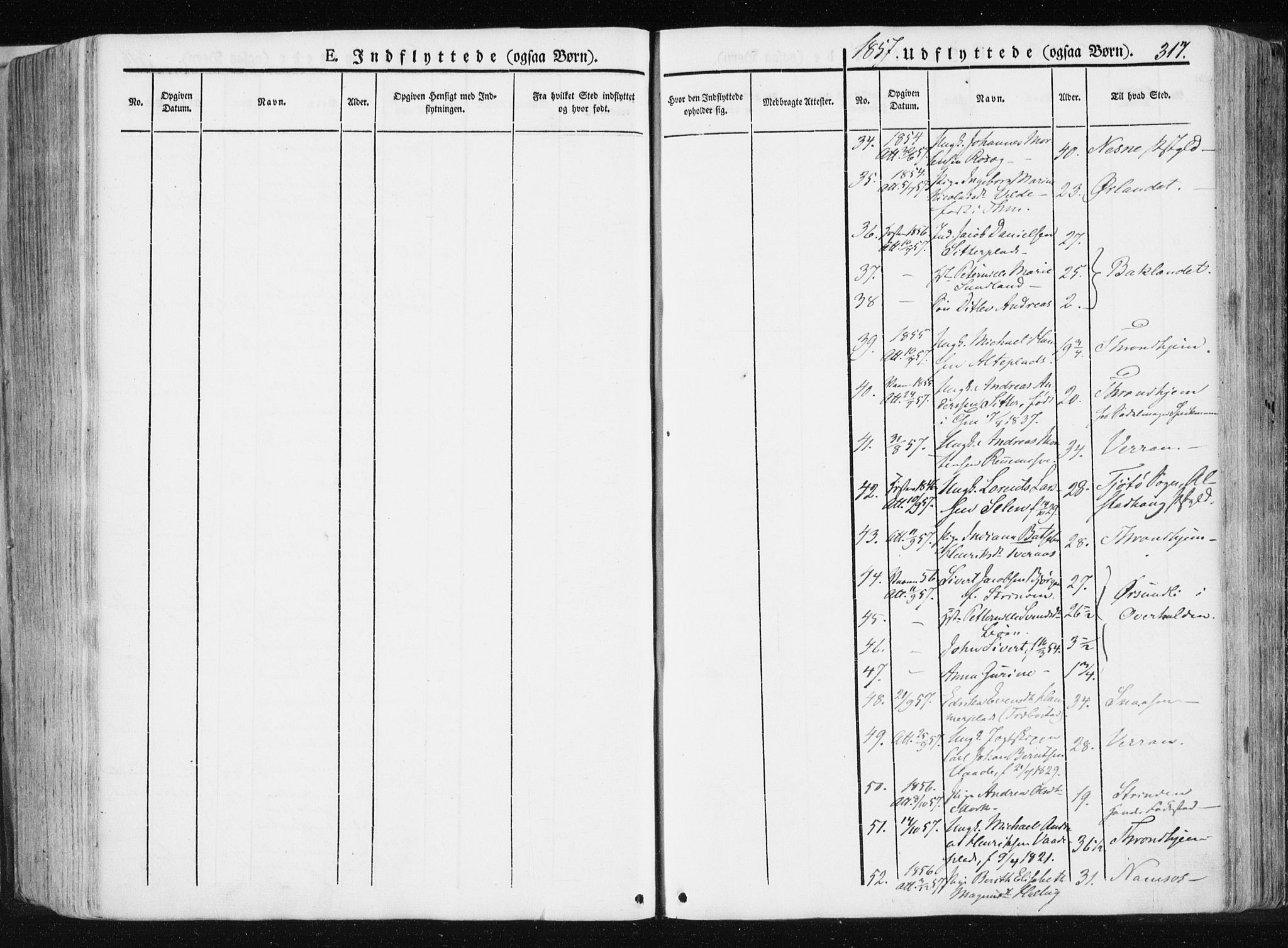 Ministerialprotokoller, klokkerbøker og fødselsregistre - Nord-Trøndelag, AV/SAT-A-1458/741/L0393: Parish register (official) no. 741A07, 1849-1863, p. 317