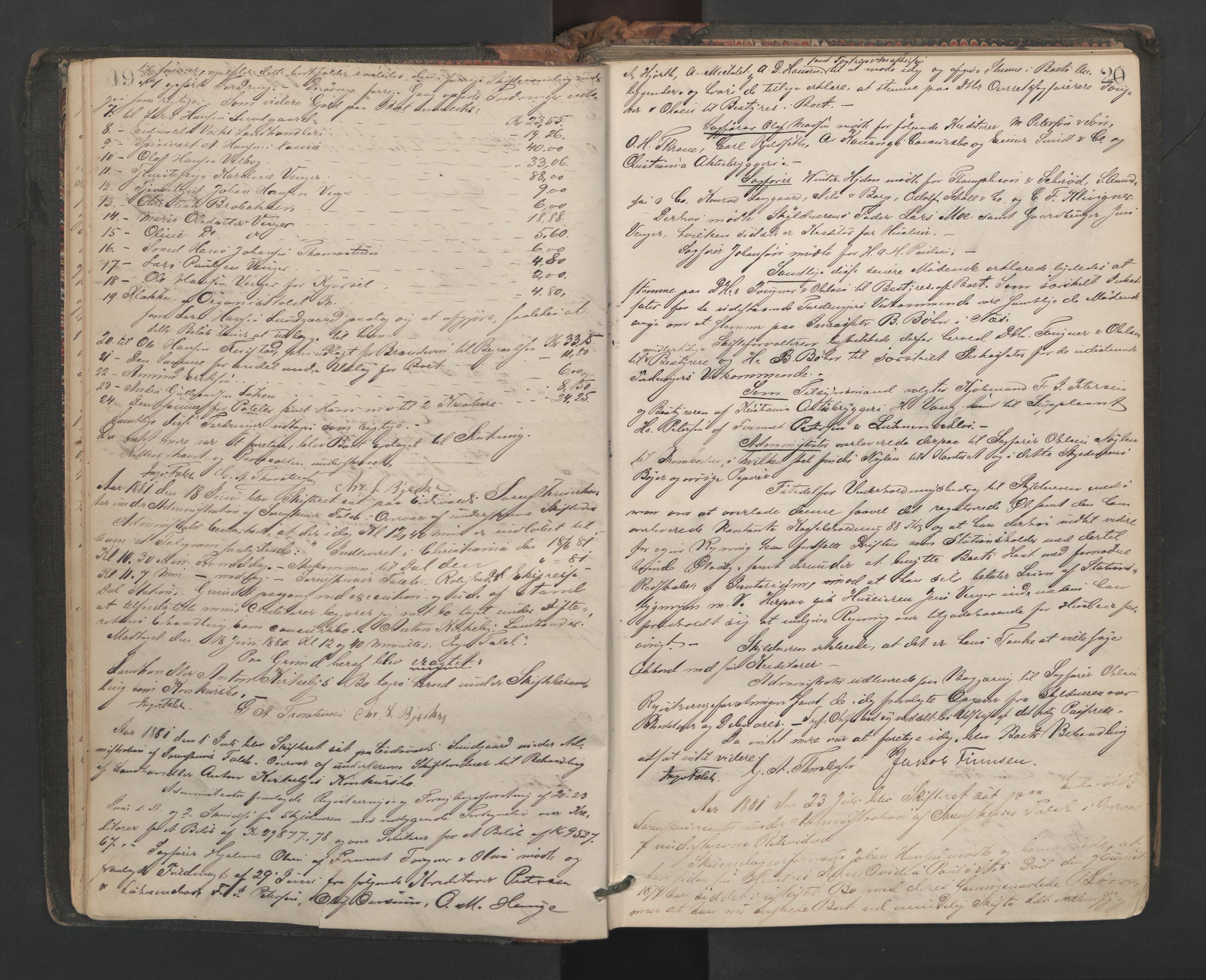 Eidsvoll tingrett, AV/SAO-A-10371/H/Hb/L0005: Skifteprotokoll, 1880-1903, p. 19-20