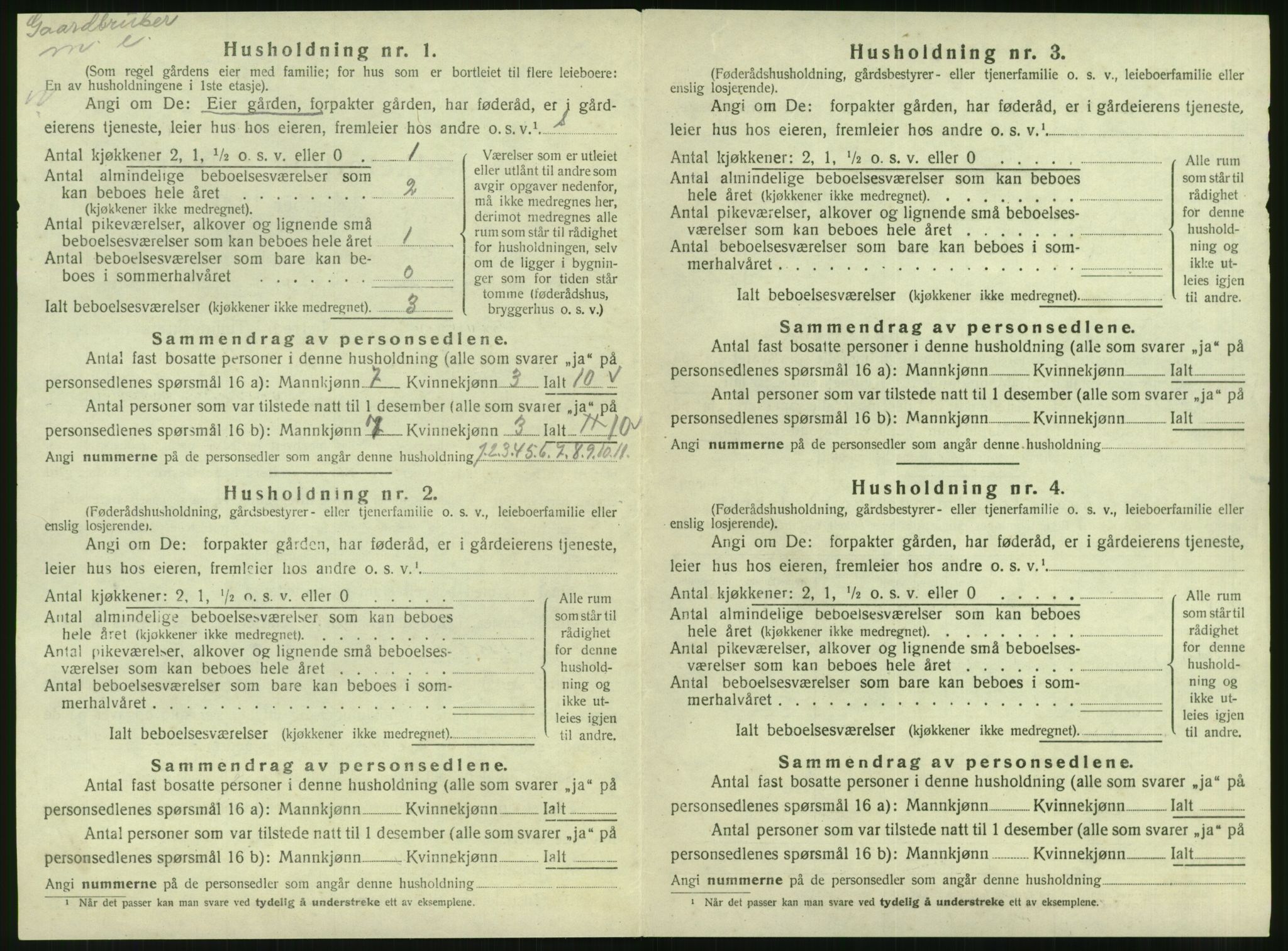 SAT, 1920 census for Velfjord, 1920, p. 324