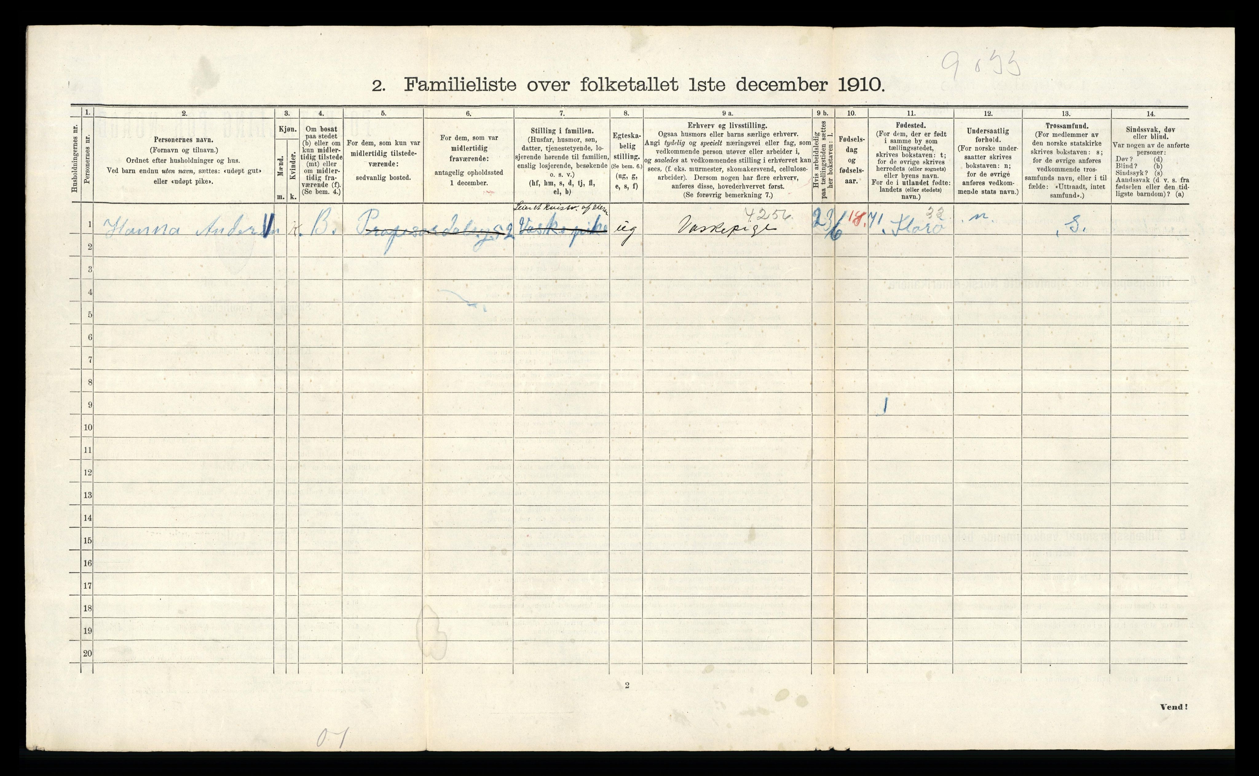 RA, 1910 census for Kristiania, 1910, p. 79080