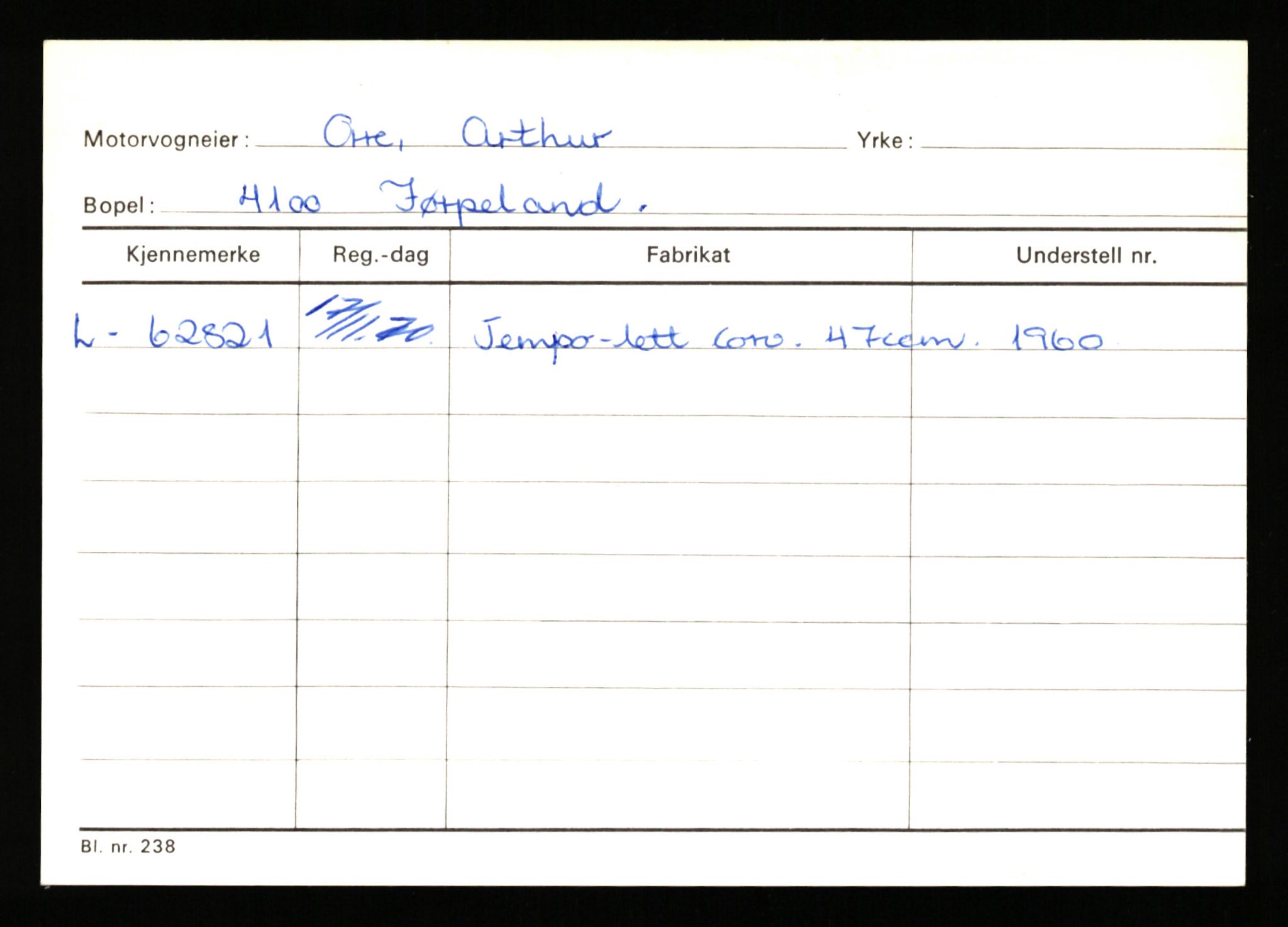 Stavanger trafikkstasjon, AV/SAST-A-101942/0/H/L0029: Omdal - Polaris, 1930-1971, p. 675