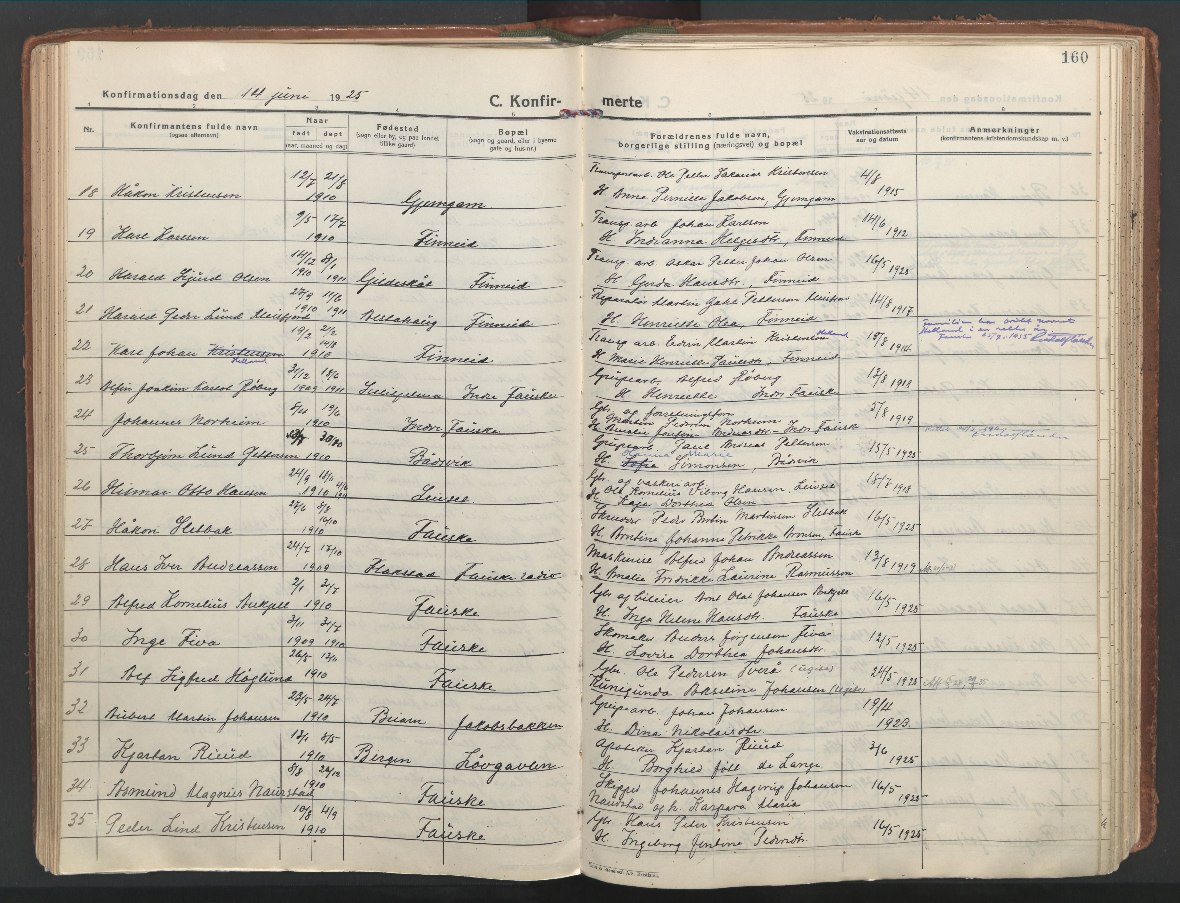 Ministerialprotokoller, klokkerbøker og fødselsregistre - Nordland, SAT/A-1459/849/L0699: Parish register (official) no. 849A10, 1924-1937, p. 160