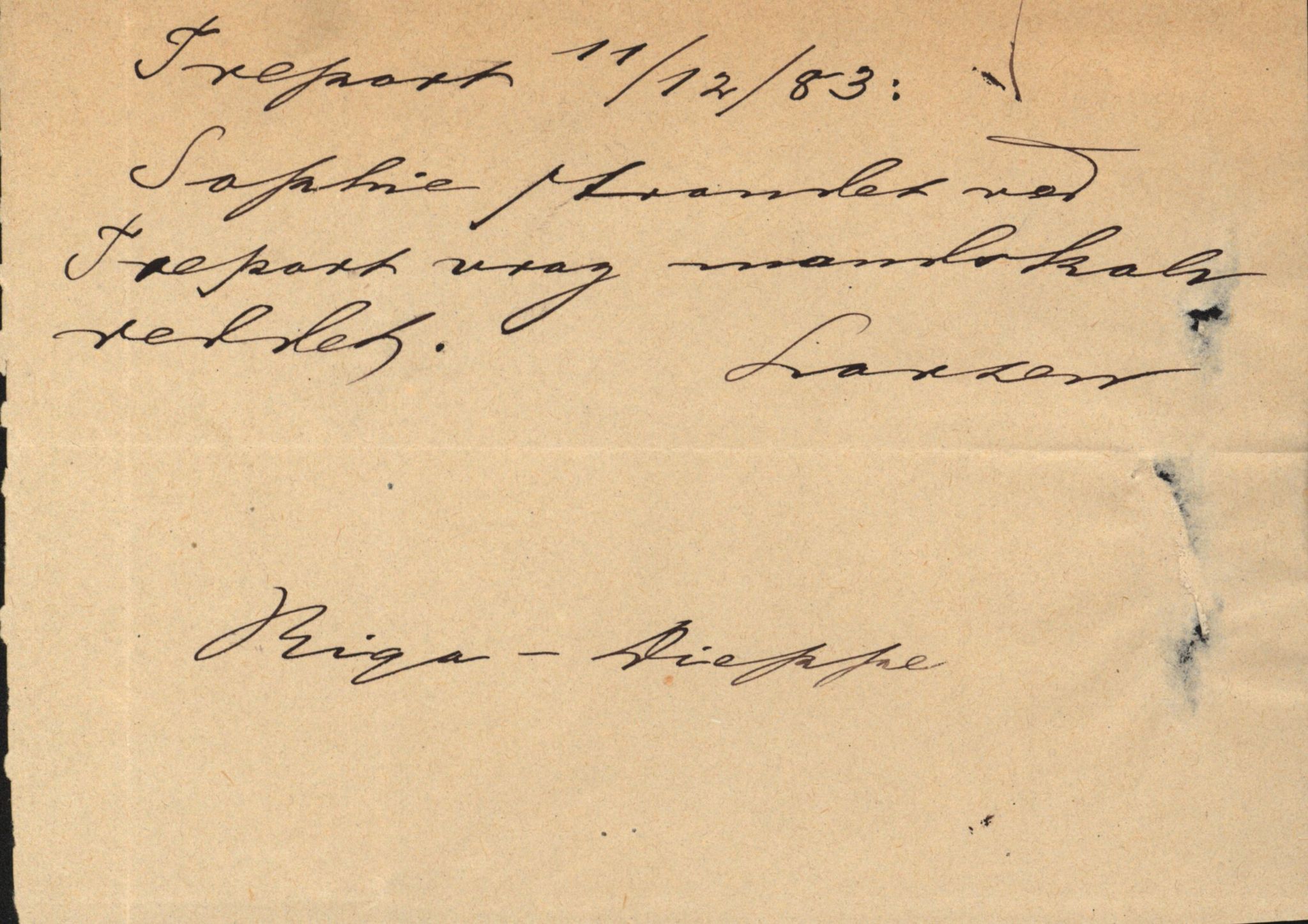 Pa 63 - Østlandske skibsassuranceforening, VEMU/A-1079/G/Ga/L0016/0014: Havaridokumenter / Palmen, Prindsesse Gyda, Eralo, Esmeralda, Sophie, 1883, p. 51