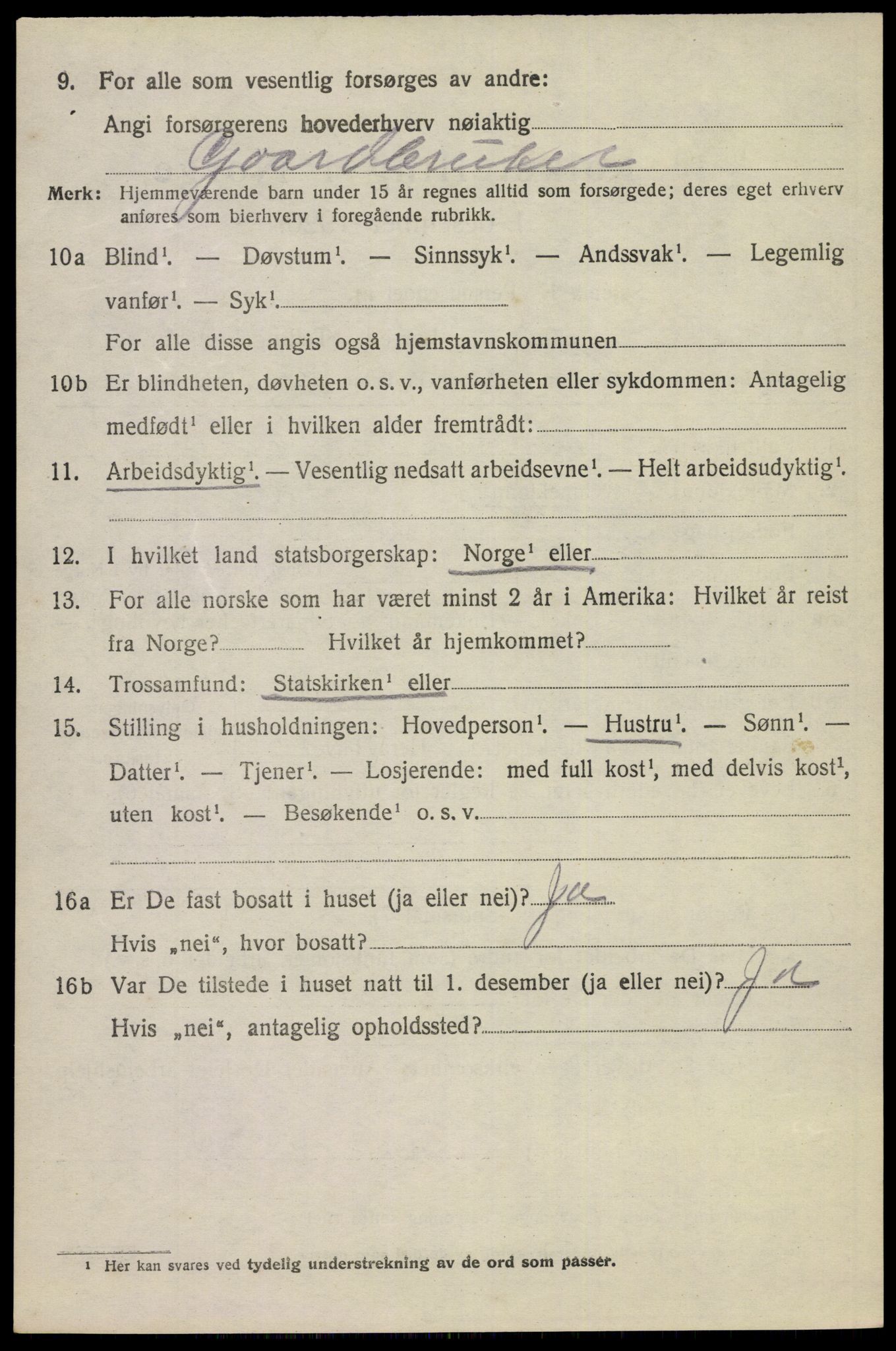 SAKO, 1920 census for Eidanger, 1920, p. 6193