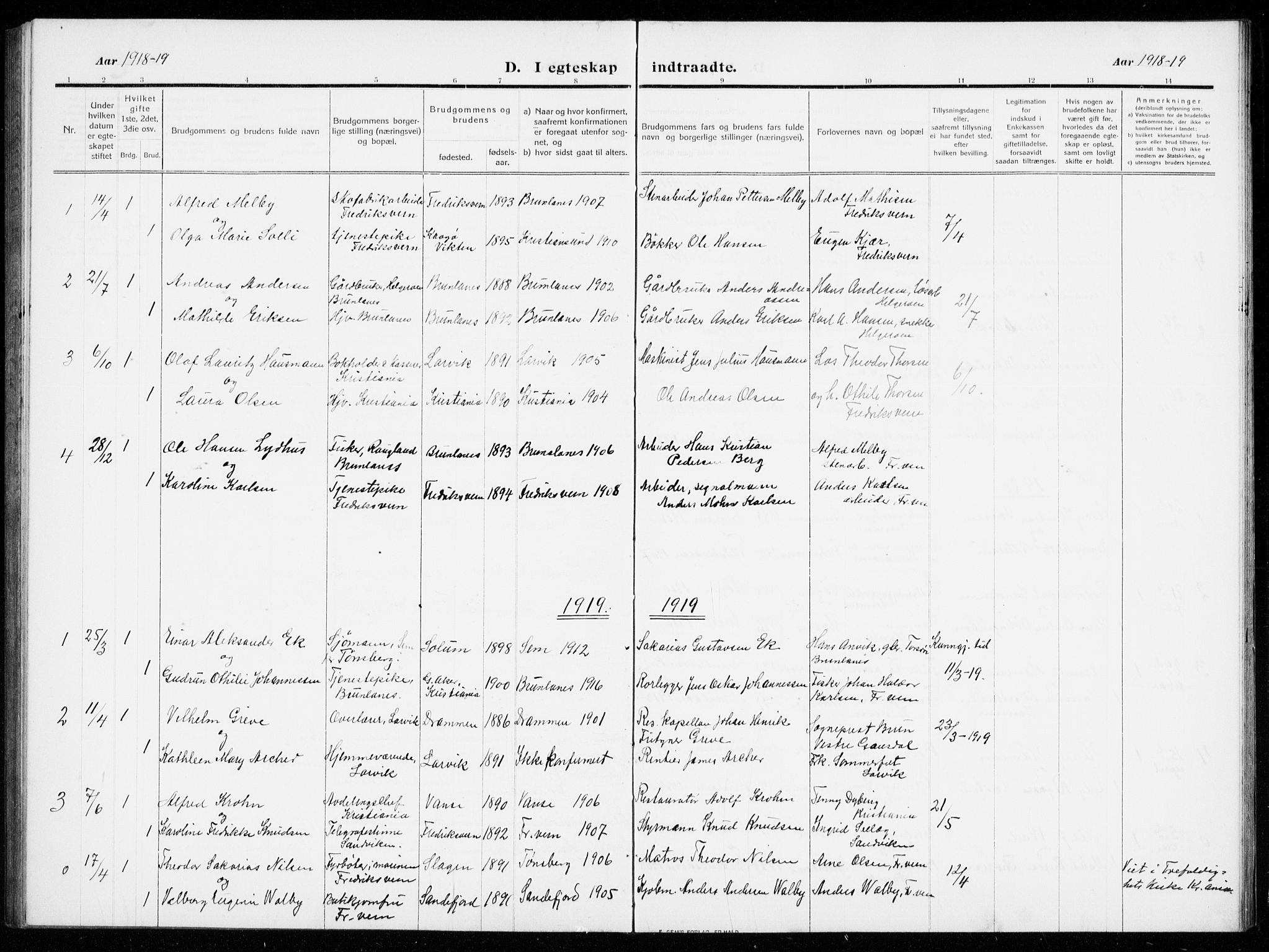Stavern kirkebøker, AV/SAKO-A-318/G/Ga/L0003: Parish register (copy) no. 3, 1909-1940
