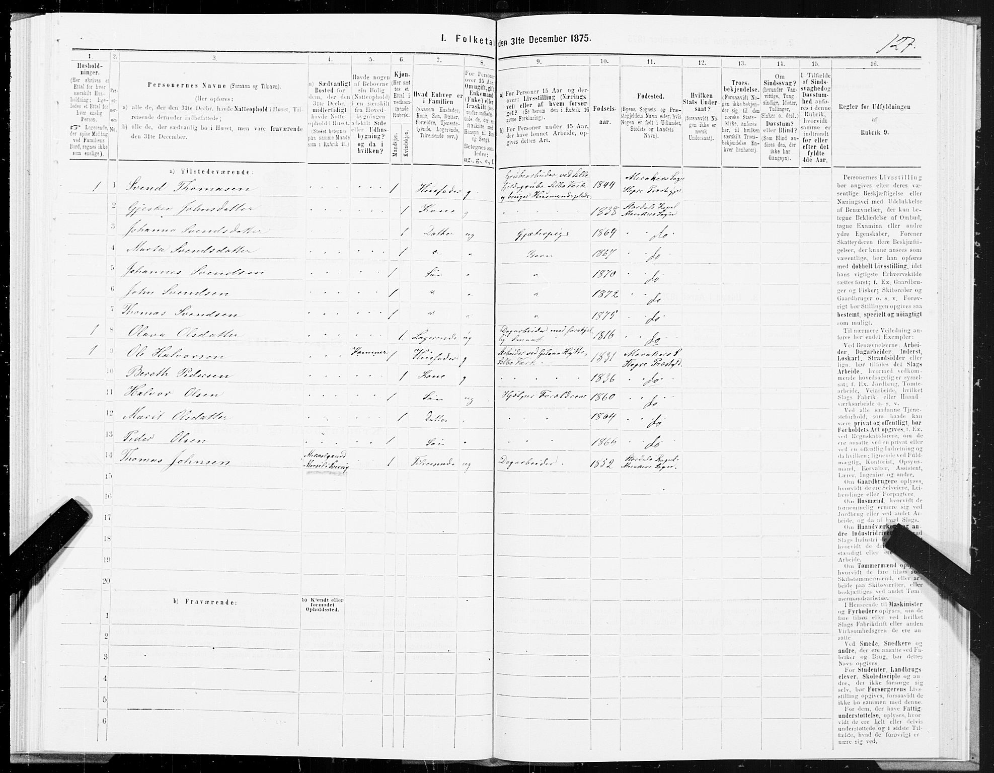 SAT, 1875 census for 1711P Øvre Stjørdal, 1875, p. 6127