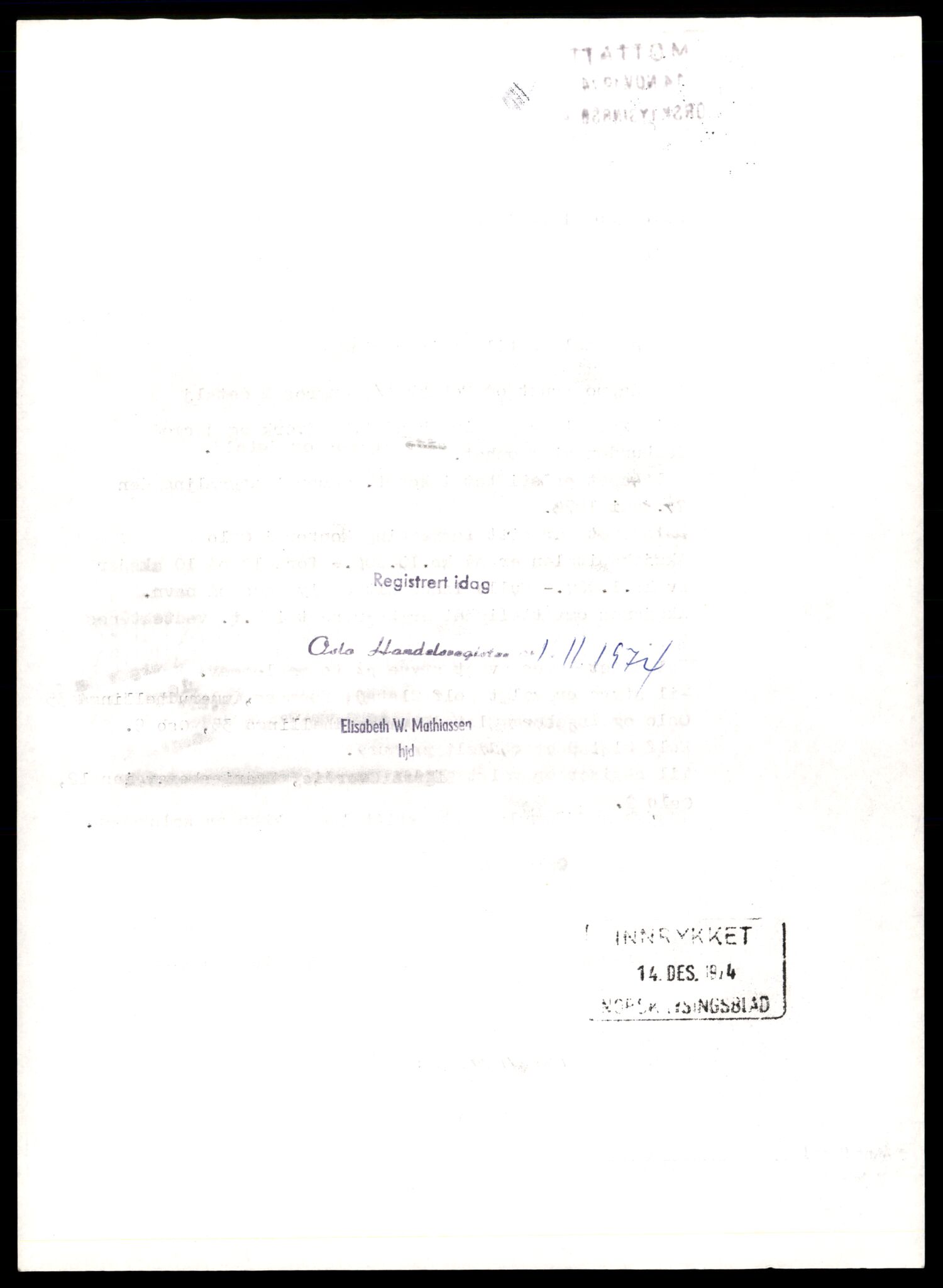 Oslo byfogd, Handelsregisteret, SAT/A-10867/G/Gc/Gca/L0715: Ikke konverterte foretak, Sap-Sav, 1890-1990, p. 4
