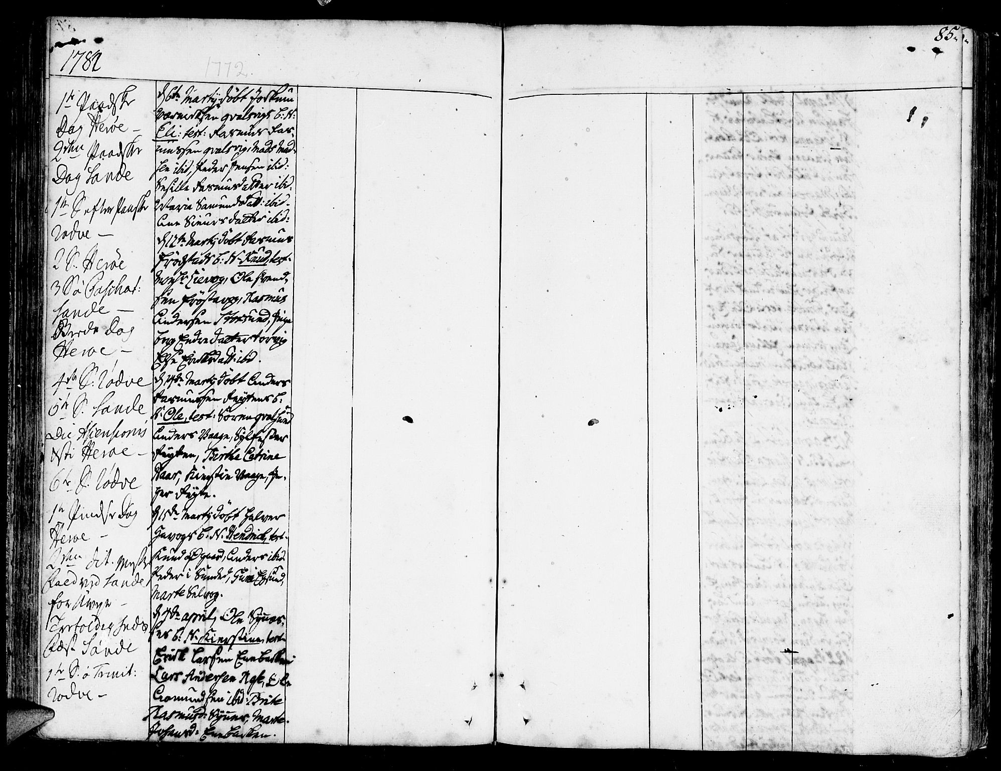 Ministerialprotokoller, klokkerbøker og fødselsregistre - Møre og Romsdal, SAT/A-1454/507/L0067: Parish register (official) no. 507A02, 1767-1788, p. 85