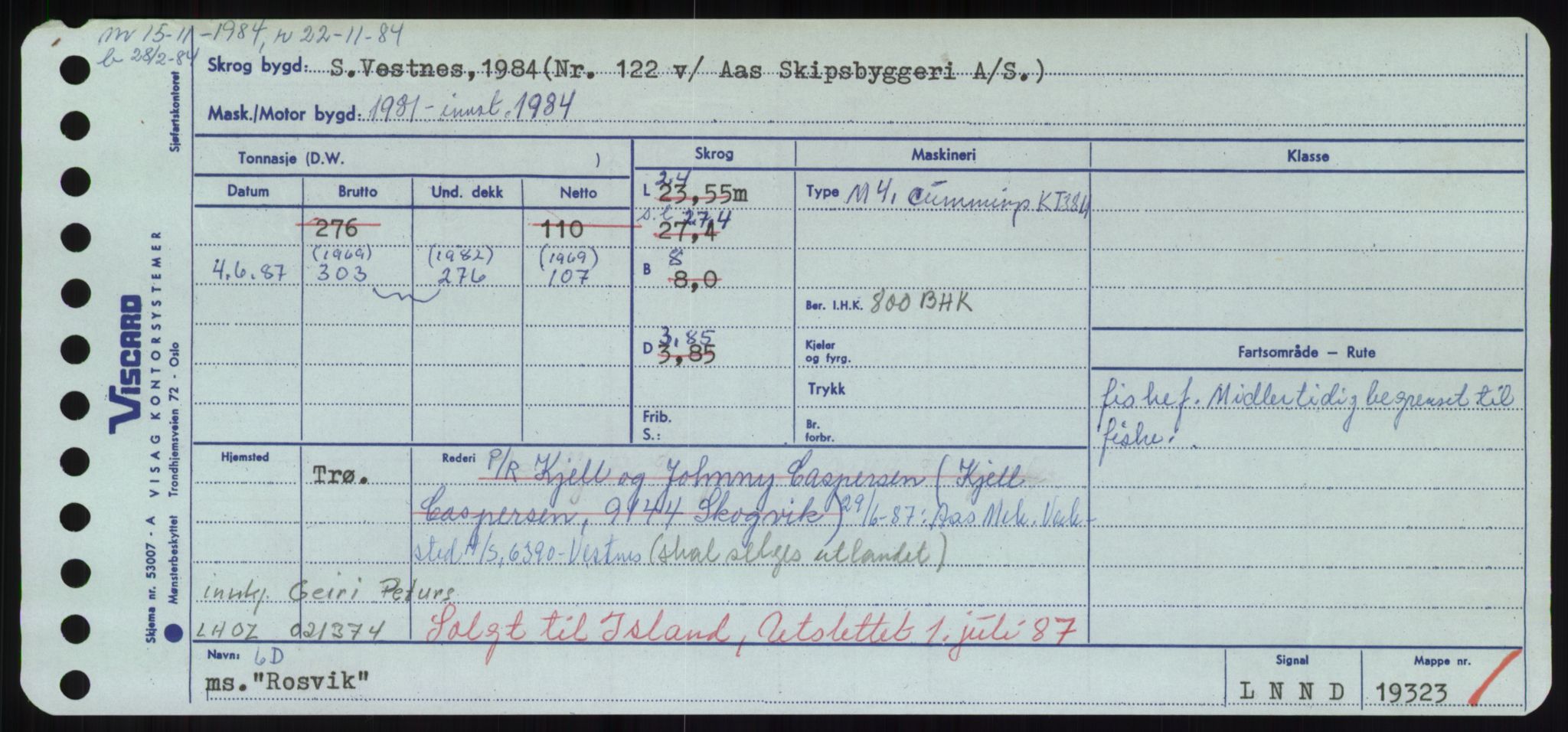Sjøfartsdirektoratet med forløpere, Skipsmålingen, RA/S-1627/H/Hd/L0031: Fartøy, Rju-Sam, p. 221