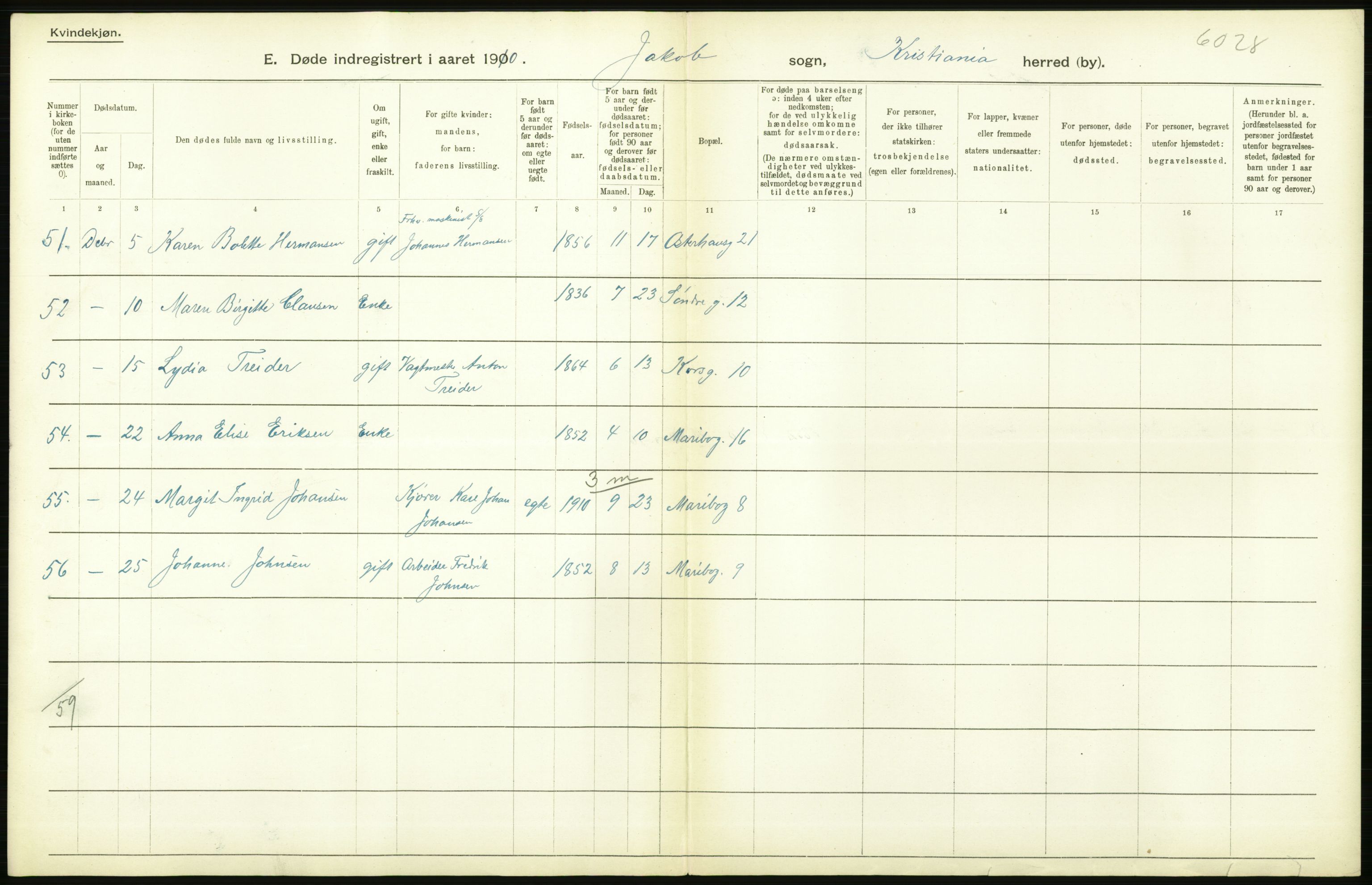 Statistisk sentralbyrå, Sosiodemografiske emner, Befolkning, RA/S-2228/D/Df/Dfa/Dfah/L0008: Kristiania: Døde, 1910, p. 298