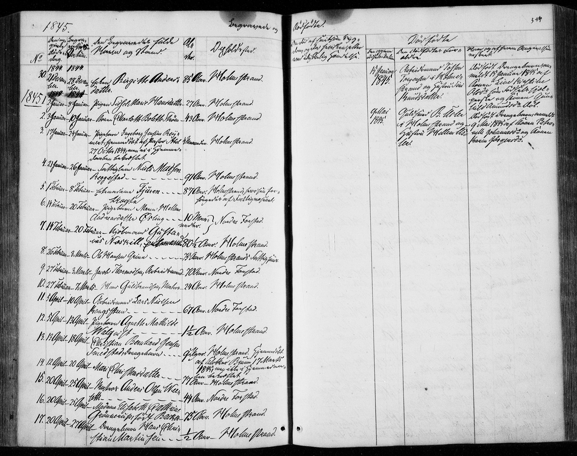 Holmestrand kirkebøker, SAKO/A-346/F/Fa/L0002: Parish register (official) no. 2, 1840-1866, p. 347