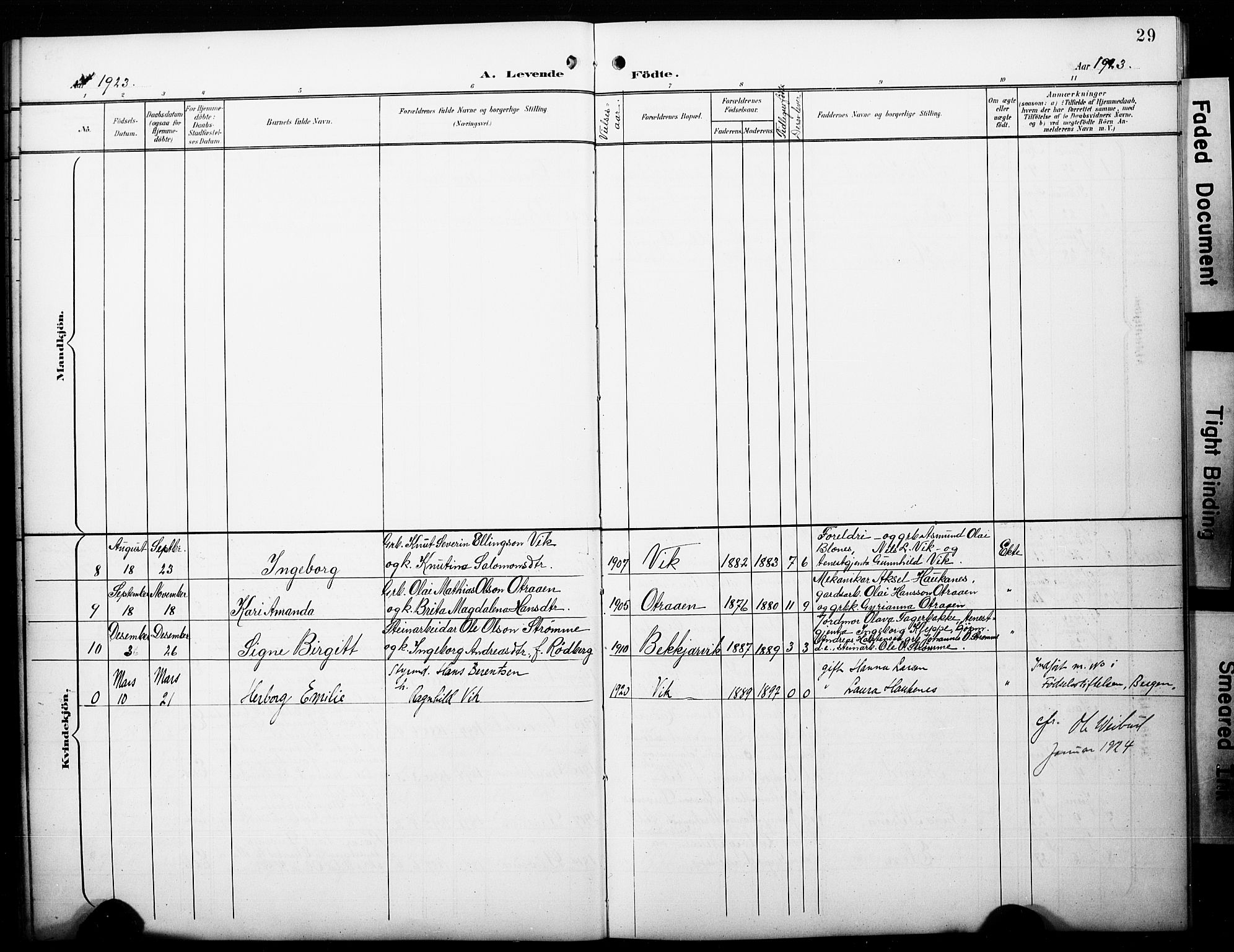 Fitjar sokneprestembete, AV/SAB-A-99926: Parish register (copy) no. C 1, 1900-1928, p. 29