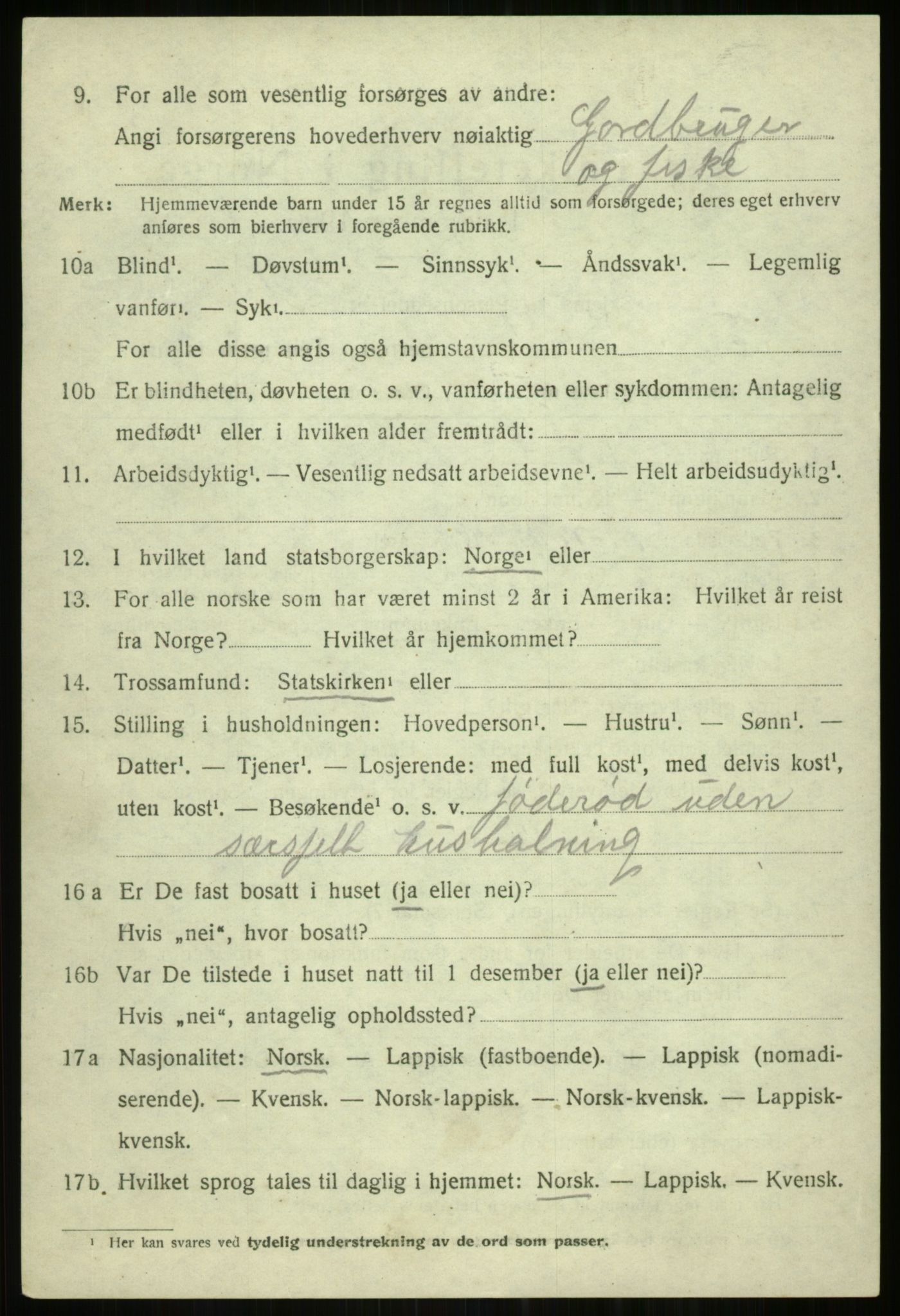 SATØ, 1920 census for Tromsøysund, 1920, p. 7609