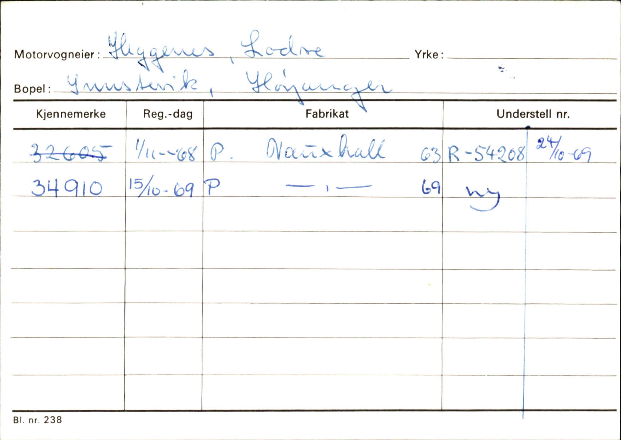 Statens vegvesen, Sogn og Fjordane vegkontor, AV/SAB-A-5301/4/F/L0130: Eigarregister Eid T-Å. Høyanger A-O, 1945-1975, p. 1323