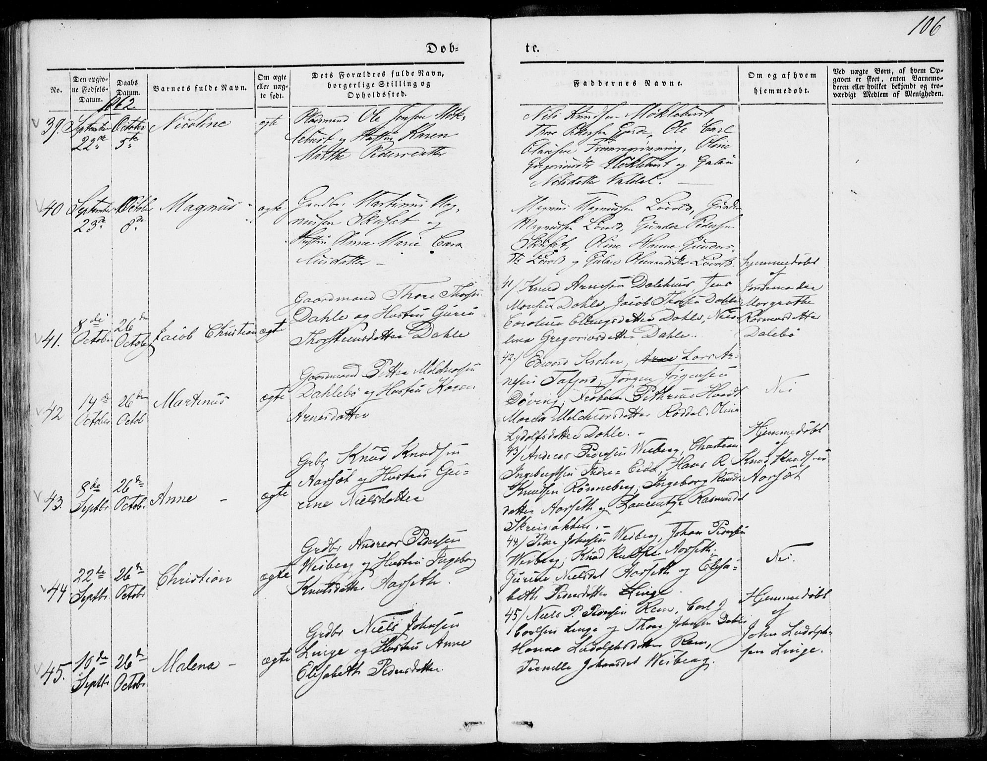 Ministerialprotokoller, klokkerbøker og fødselsregistre - Møre og Romsdal, SAT/A-1454/519/L0249: Parish register (official) no. 519A08, 1846-1868, p. 106