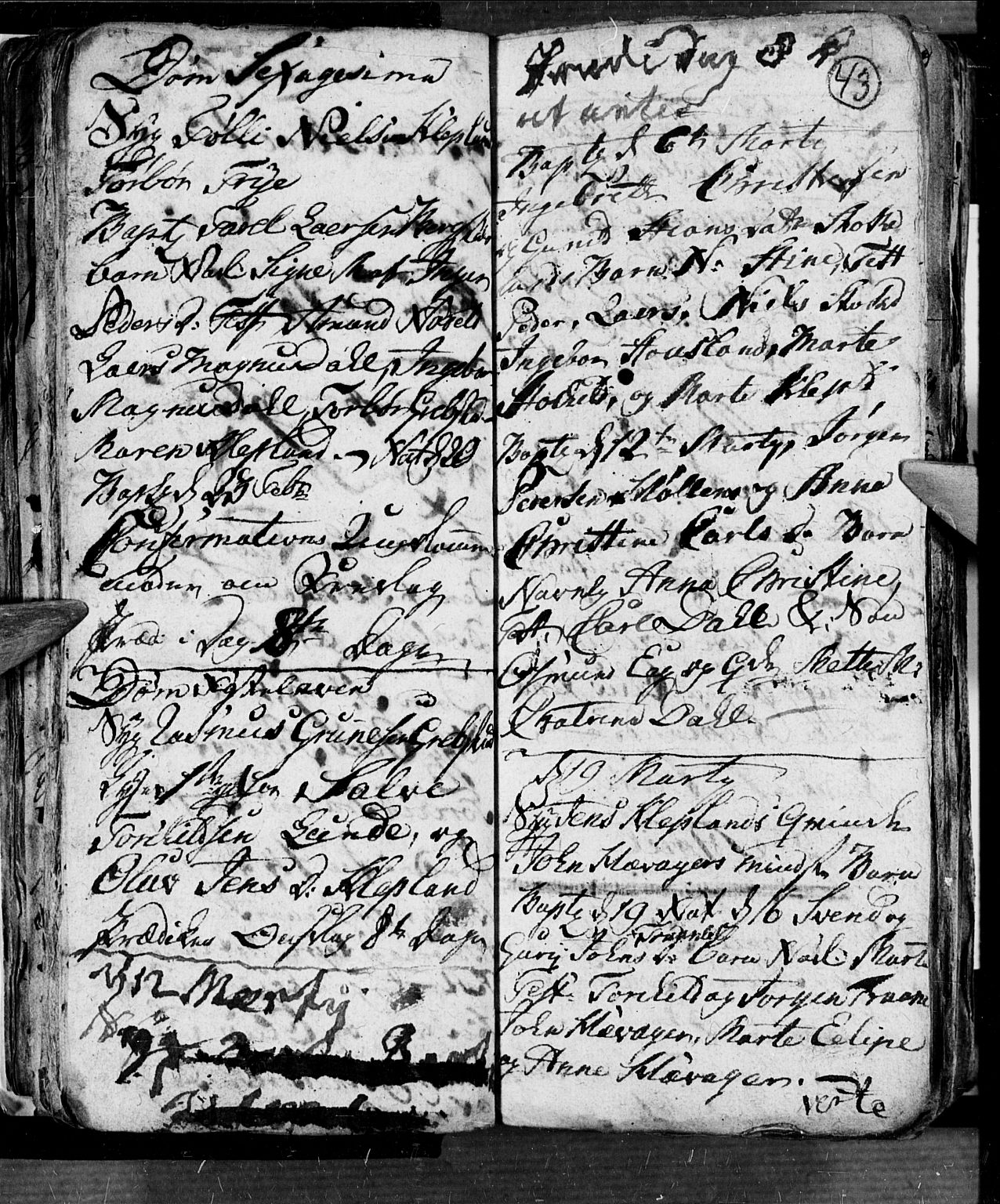 Søgne sokneprestkontor, AV/SAK-1111-0037/F/Fb/Fbb/L0001: Parish register (copy) no. B 1, 1779-1802, p. 43