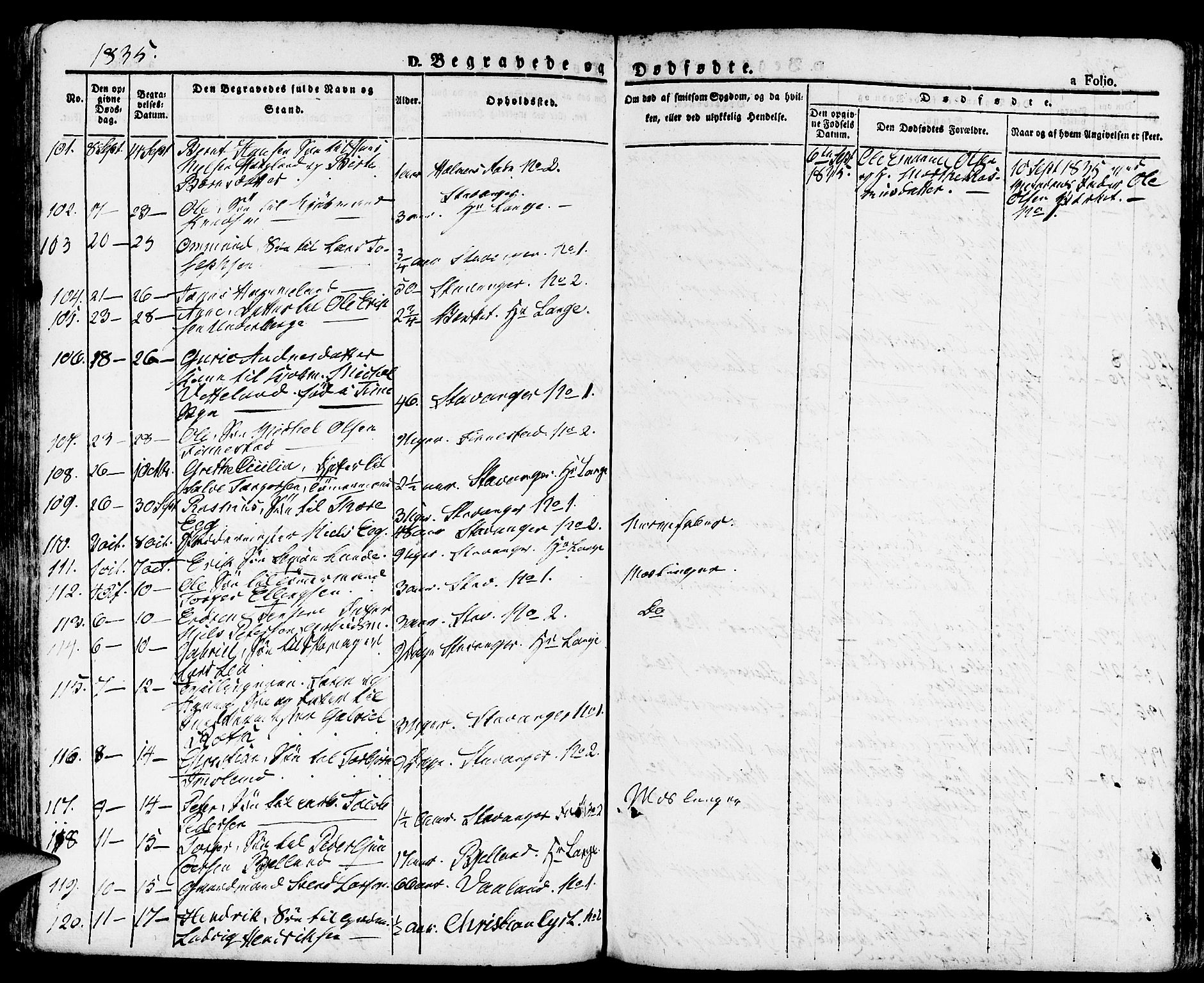 Domkirken sokneprestkontor, AV/SAST-A-101812/001/30/30BA/L0011: Parish register (official) no. A 11, 1832-1856