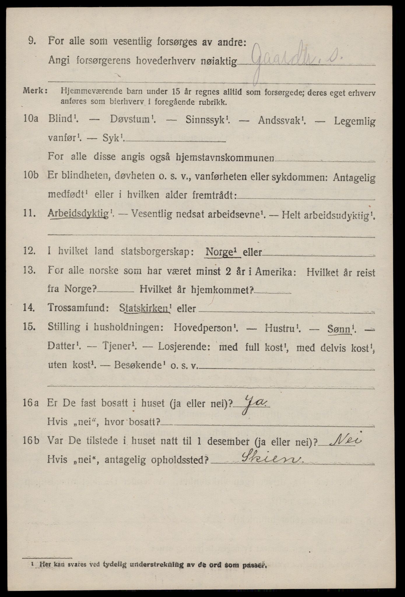 SAKO, 1920 census for Kviteseid, 1920, p. 7968