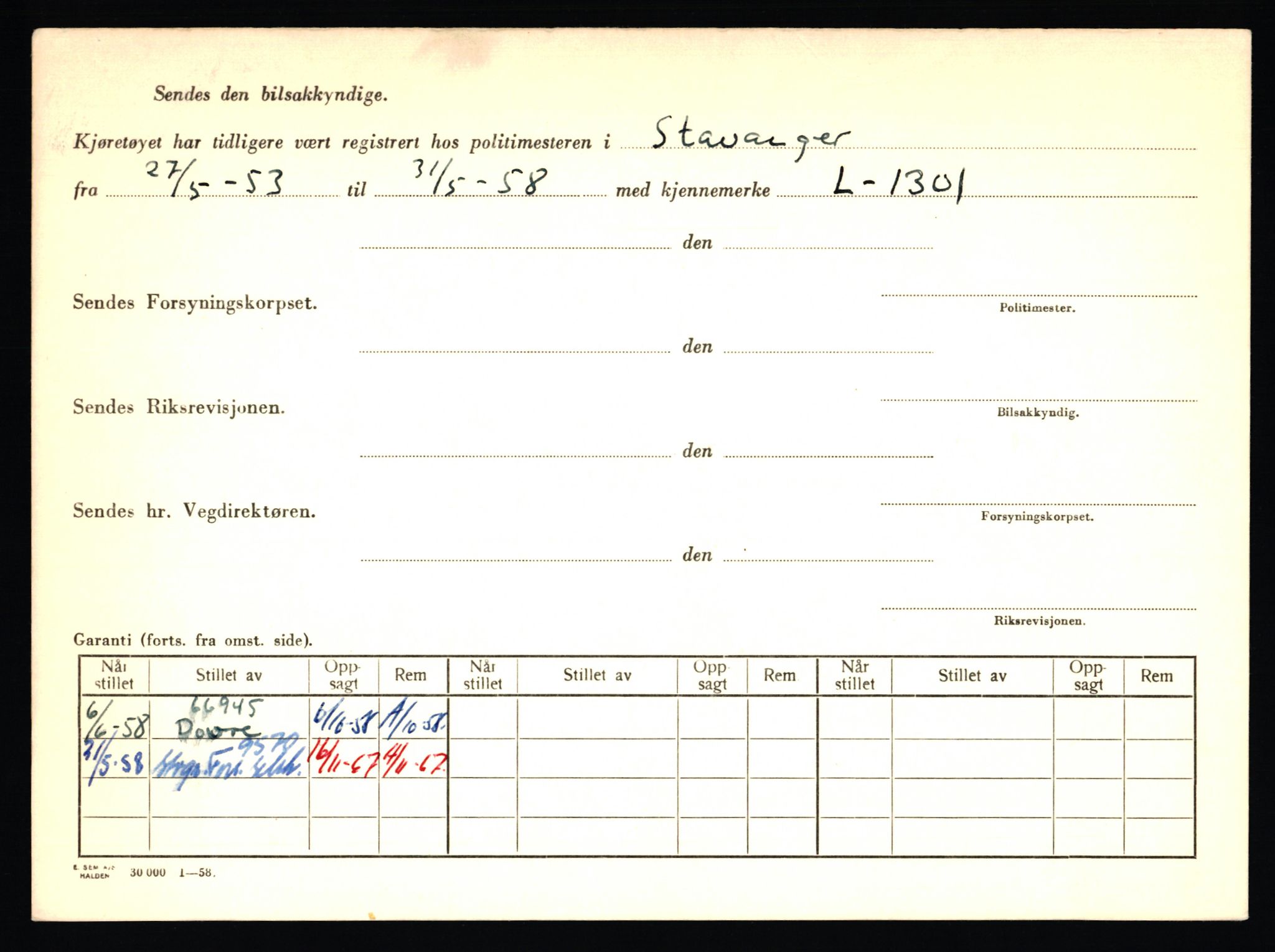 Stavanger trafikkstasjon, AV/SAST-A-101942/0/F/L0065: L-65400 - L-67649, 1930-1971, p. 640